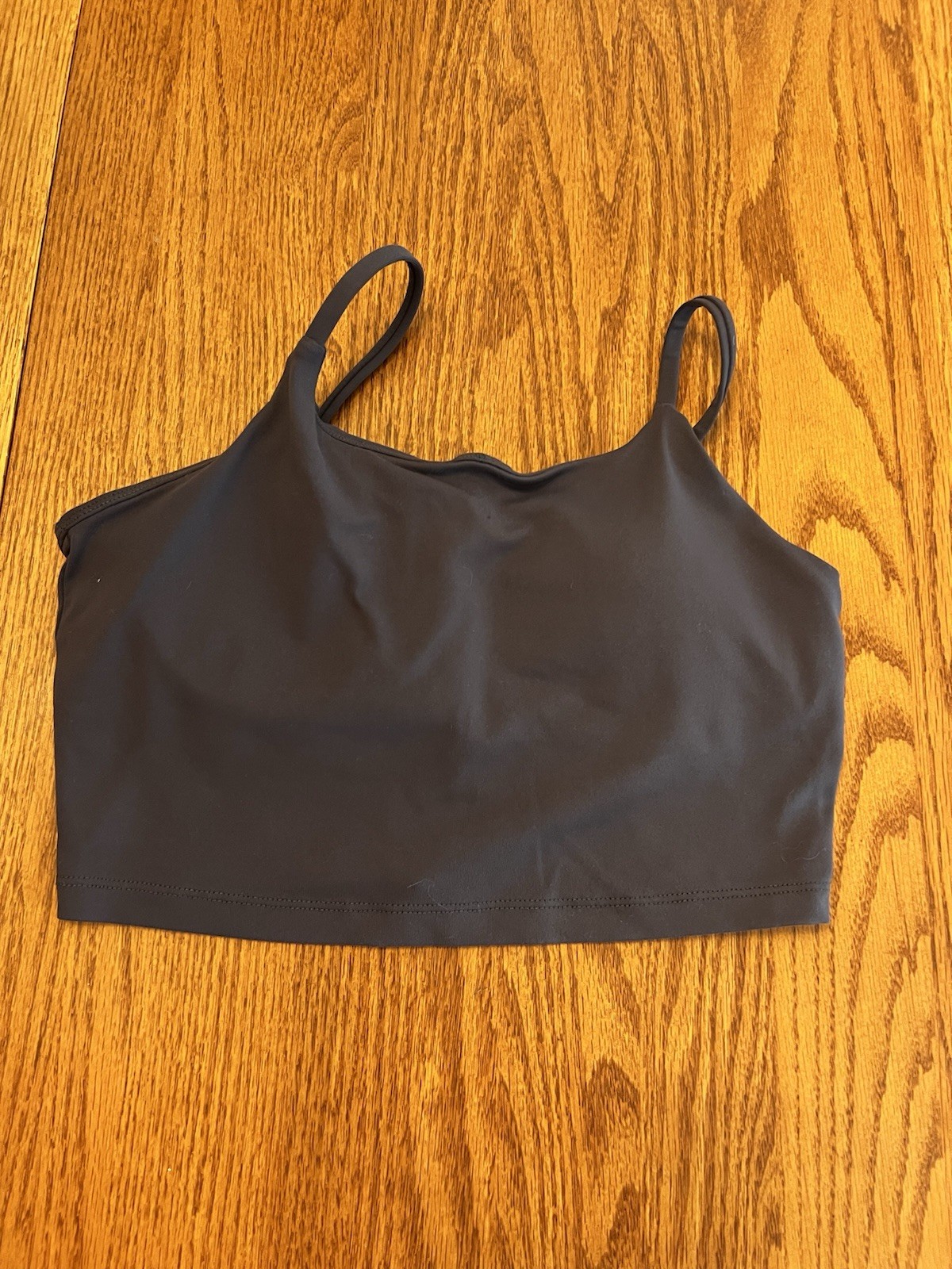 Spalding Gray Sports Bra Sz M Seamless High Neck Fit W/Pads Workout Gym Exercise