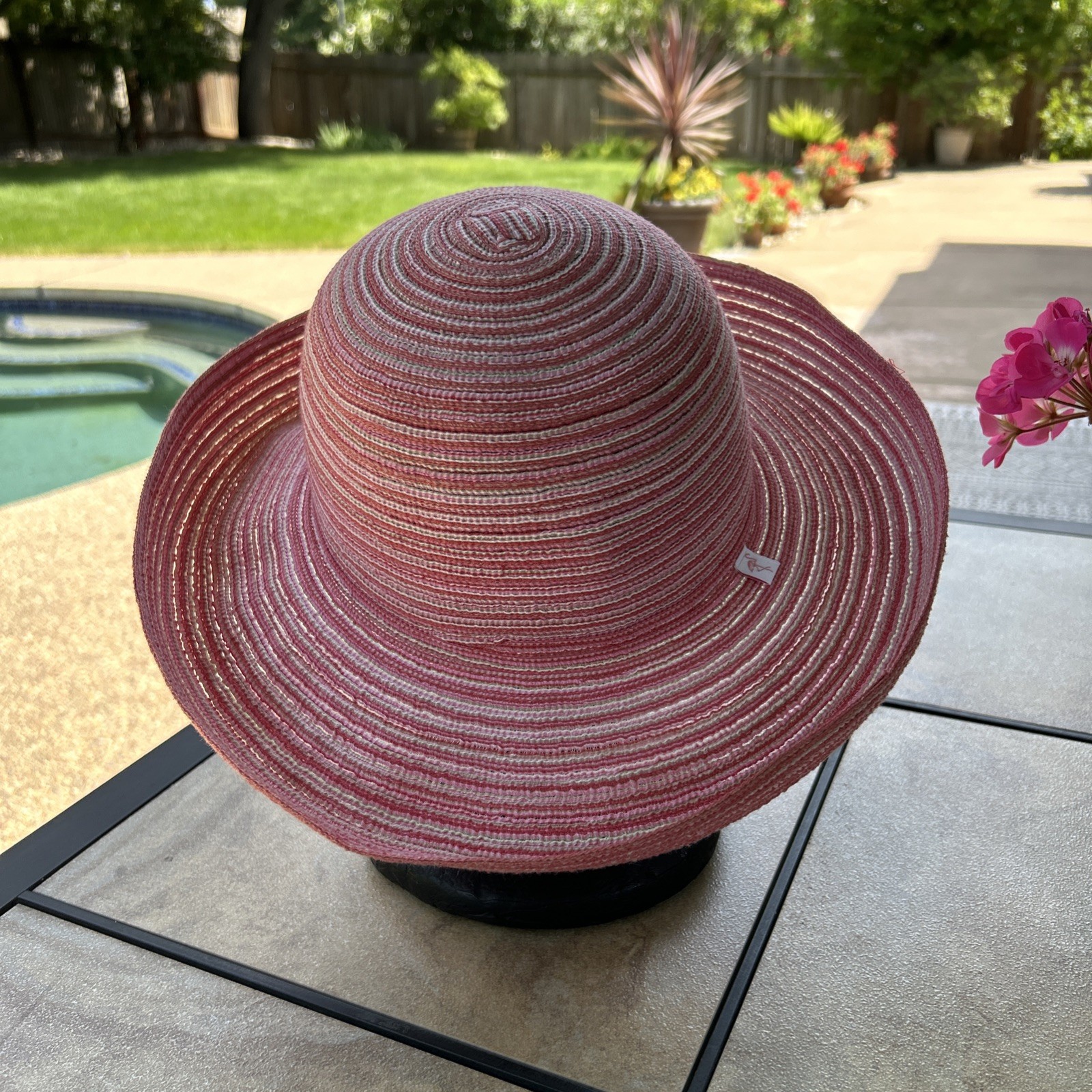 New Columbia Women’s Pink Braided Sun Hat One Size Adjustable