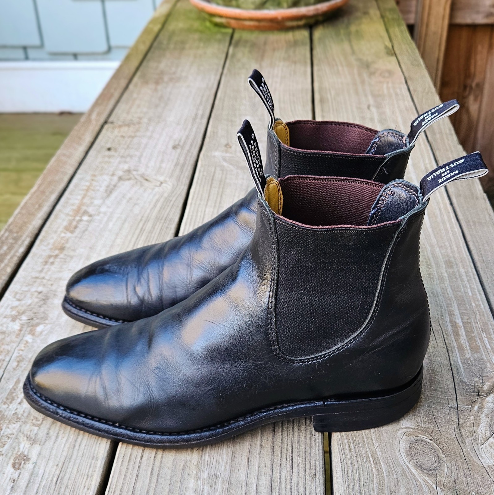 RM Williams Comfort Craftsman Cheslea Boots Black Size 7 B US $589