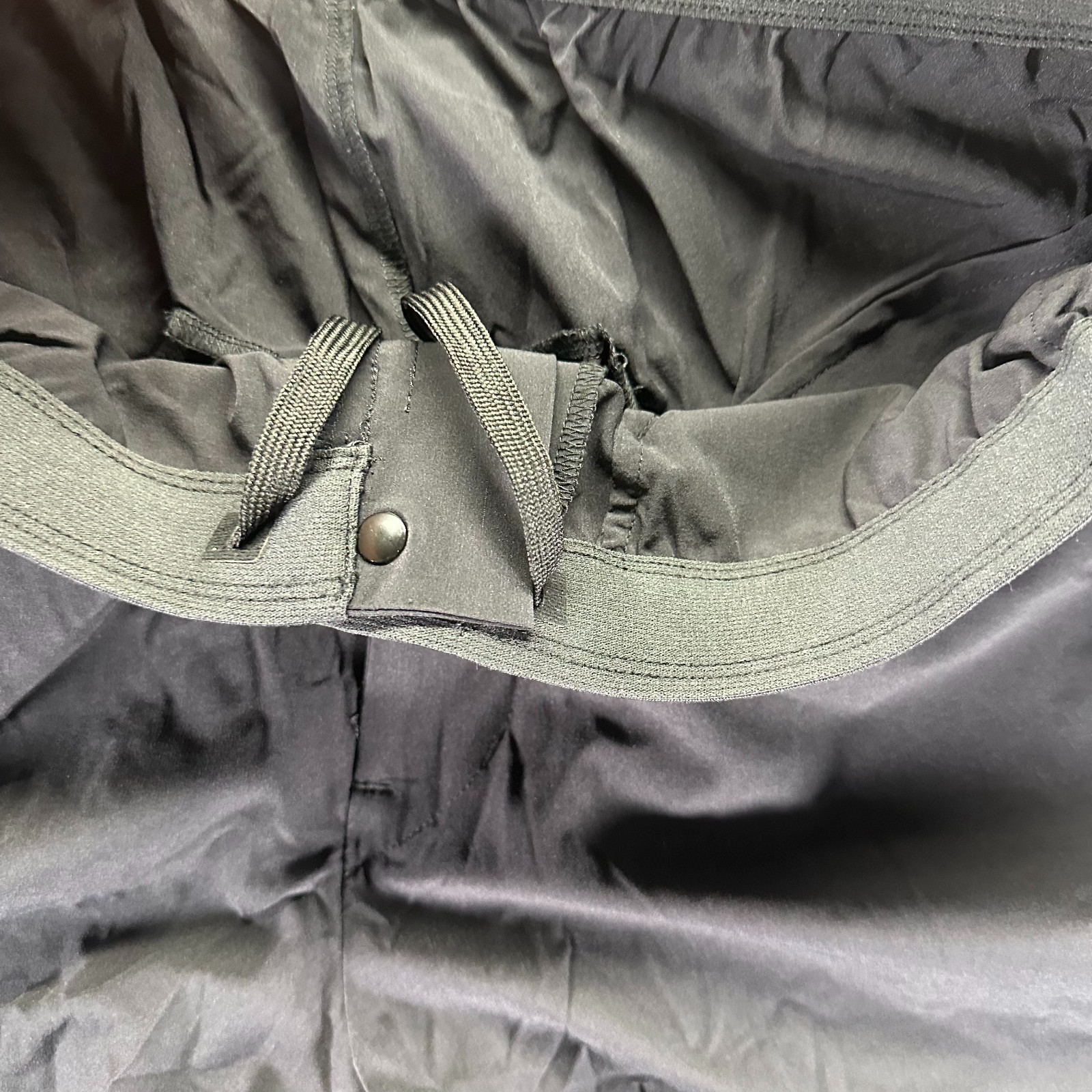 Paskho Pant Mens XL Black Nylon Windbreaker Straight Hiking Gorpcore Stretch