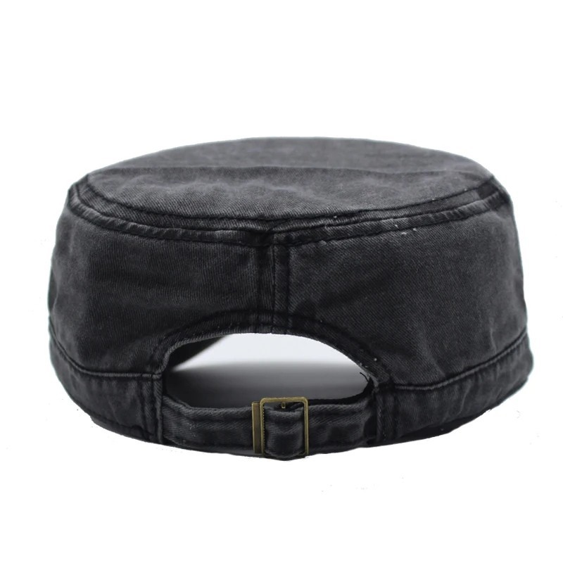 Unisex Flat Top Military Cap Adjustable Outdoor Travel Golf Sun Hat Patrol Cap