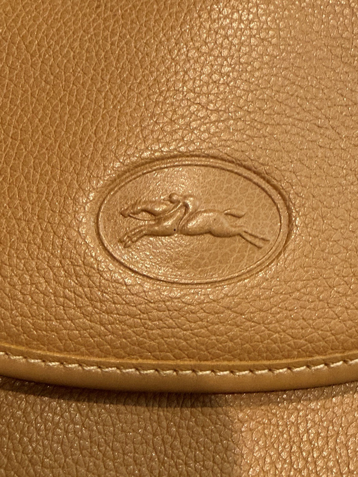 Longchamp Caramel Tan Pebbled Small Crossbody Unisex