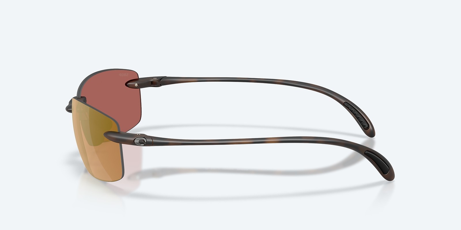 Costa Del Mar Ballast Matte Tortoise/Gold Mirror 580P Polarized 60 mm Sunglasses