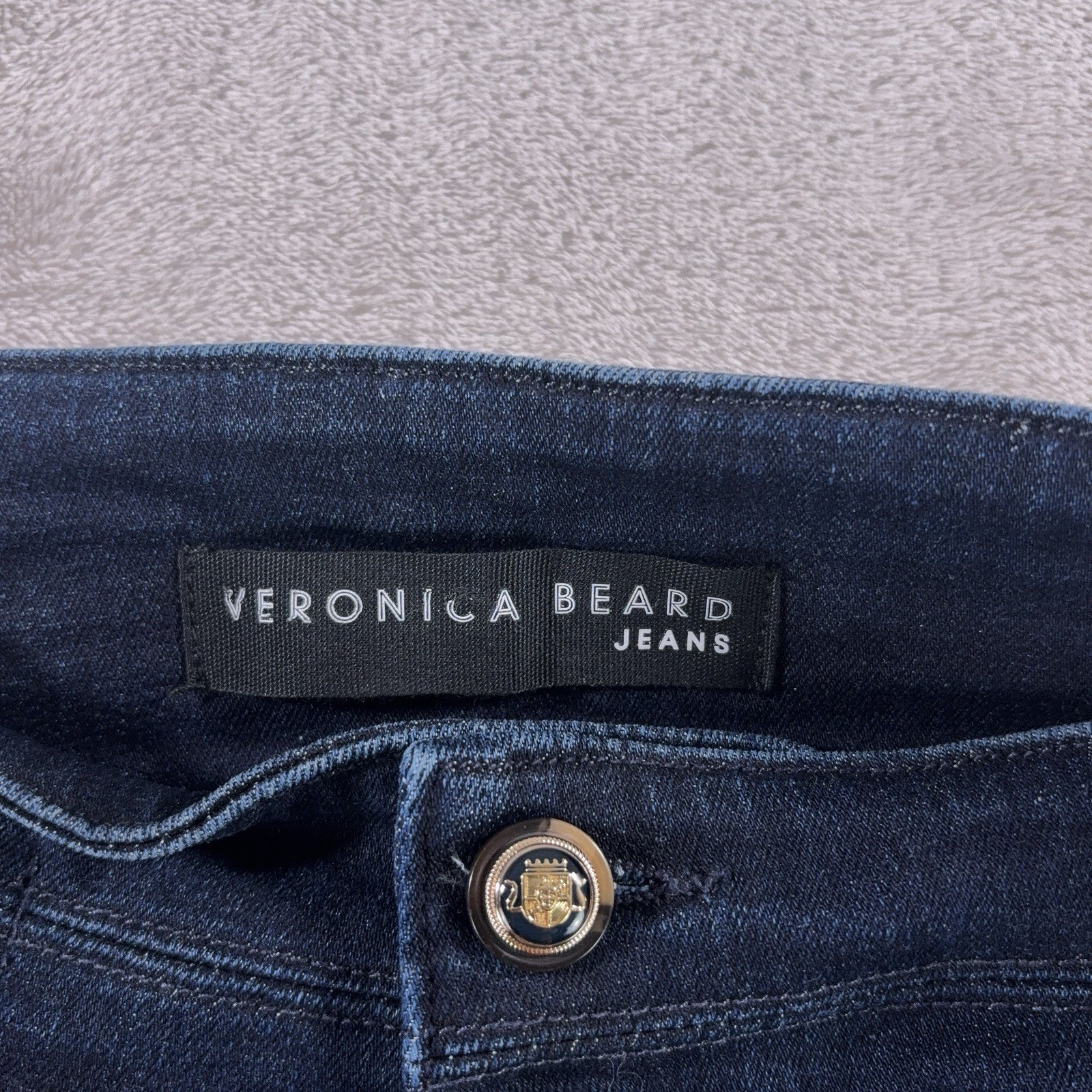 Veronica Beard Beverly Skinny Flare High Rise Jeans Womens 25×32 Blue Stretch