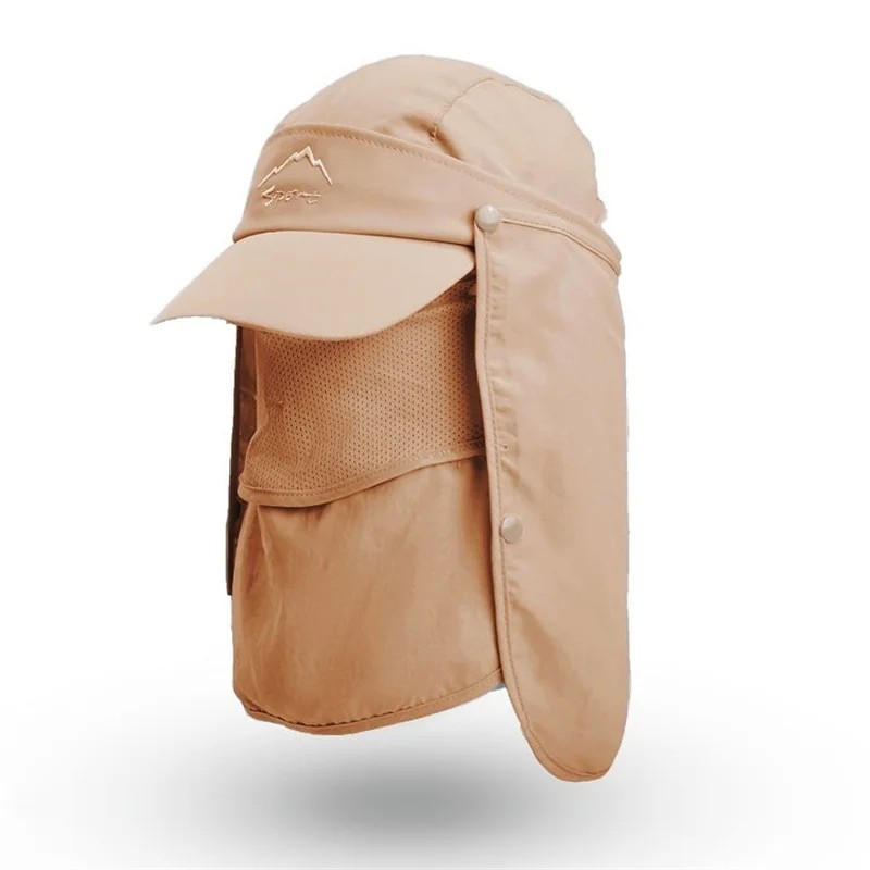 Summer UV Protection Sun Hat Baseball Cap With Neck Face Flap For Fishing Hiking