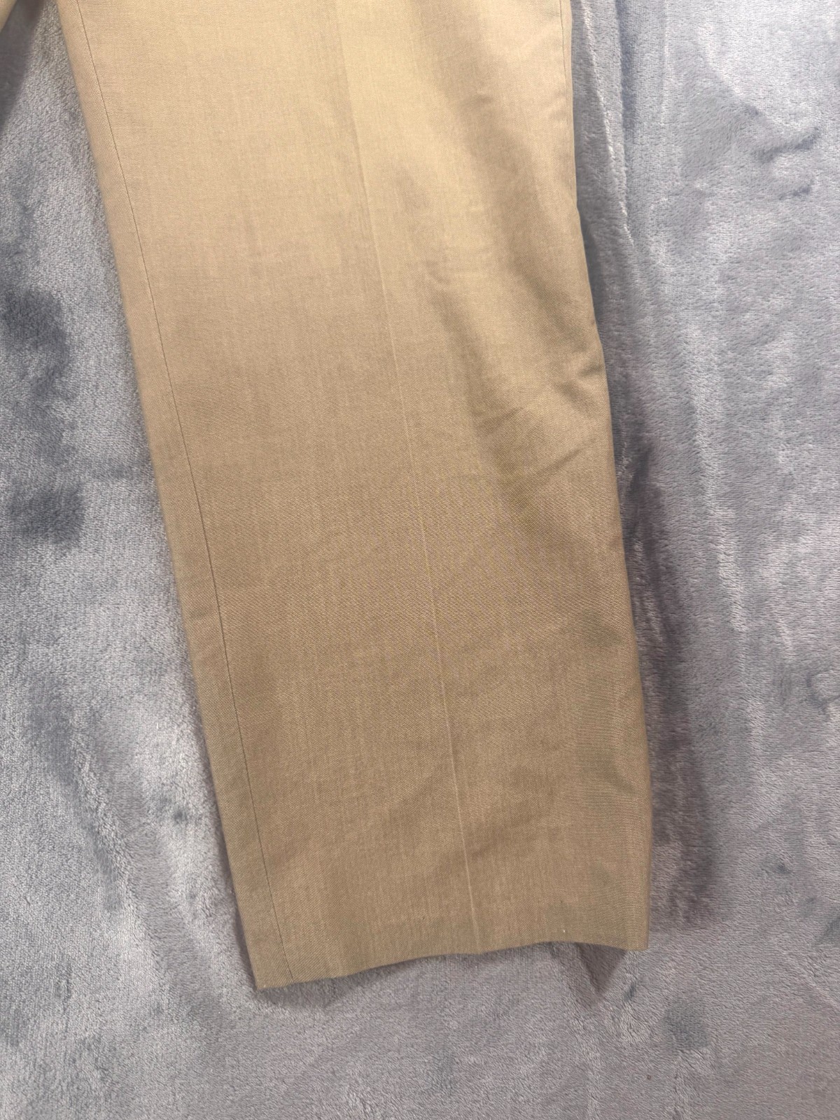 Dress Pants Mens 32×32 Khaki Flat Front Slash Pockets Straight Leg Formal