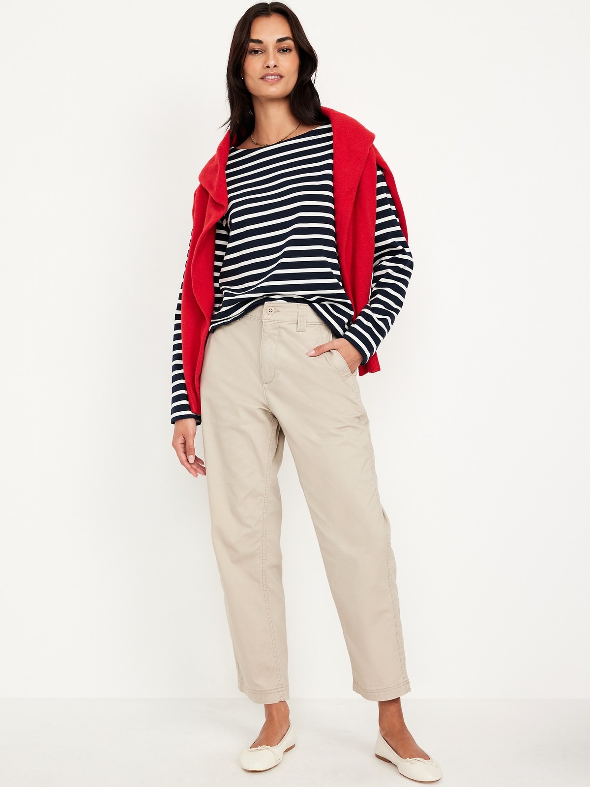 OLD NAVY by Gap ~ NWT Plus 4X or XL ~ STONE High-Waisted OGC Chino Tapered Pants
