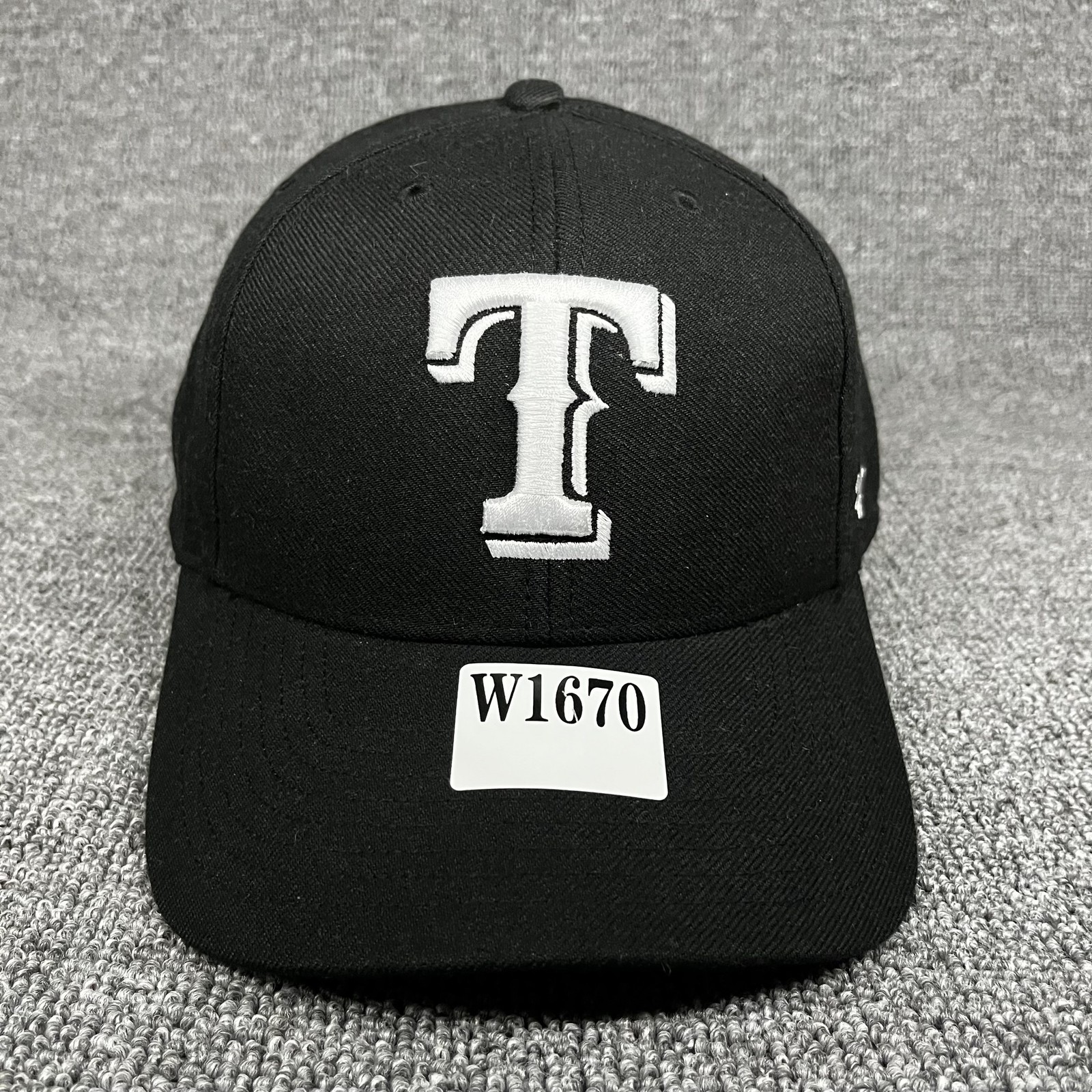’47 Brand Texas Rangers Baseball Cap Strapback Black Adjustable