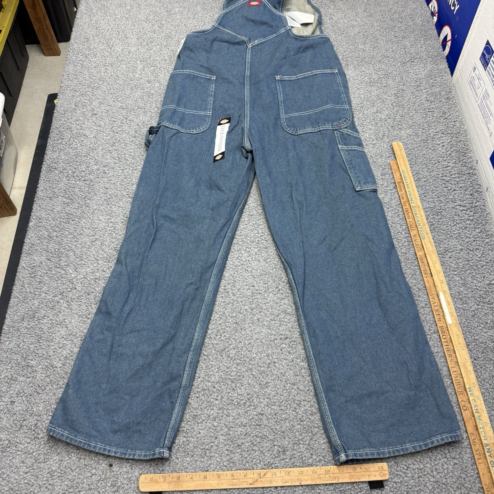 Dickies Bib Overalls Men’s 32×32 Blue Denim Carpenter