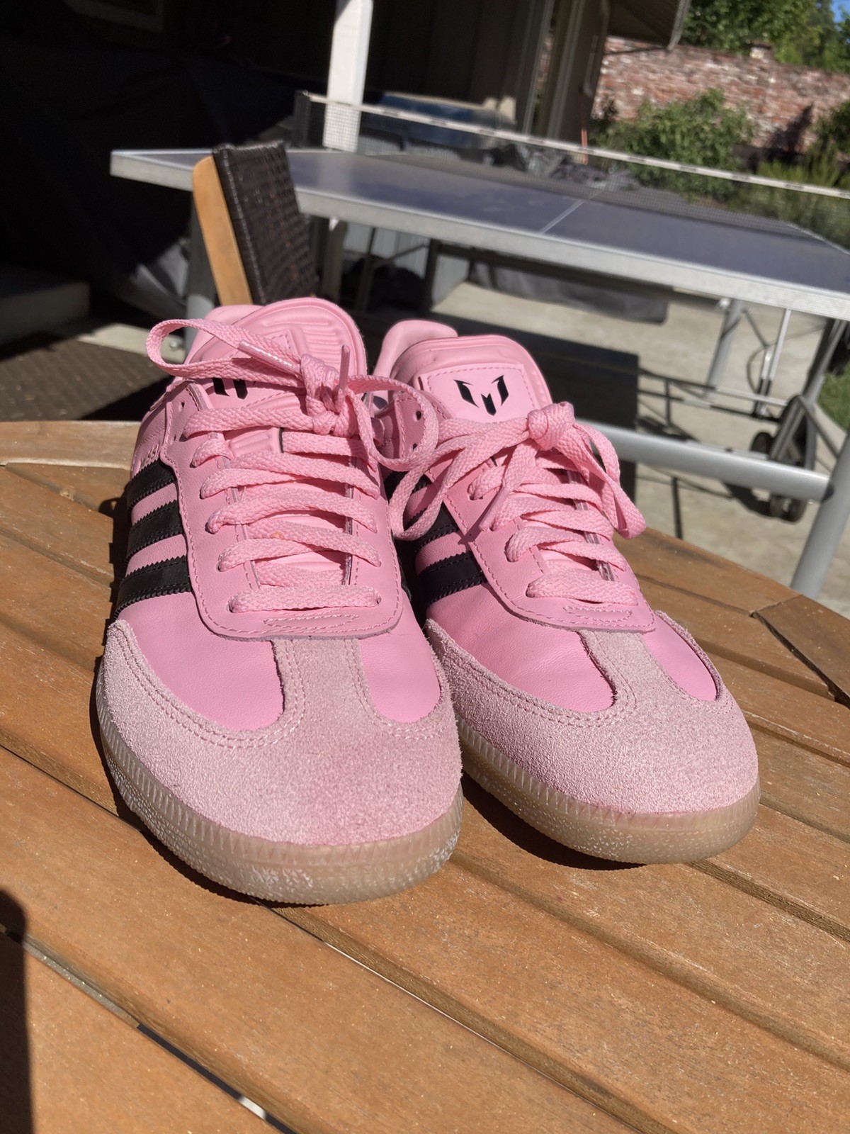 Adidas Samba Messi Men’s Sneakers Size 9 Pink/Black No Box Excellent Condition