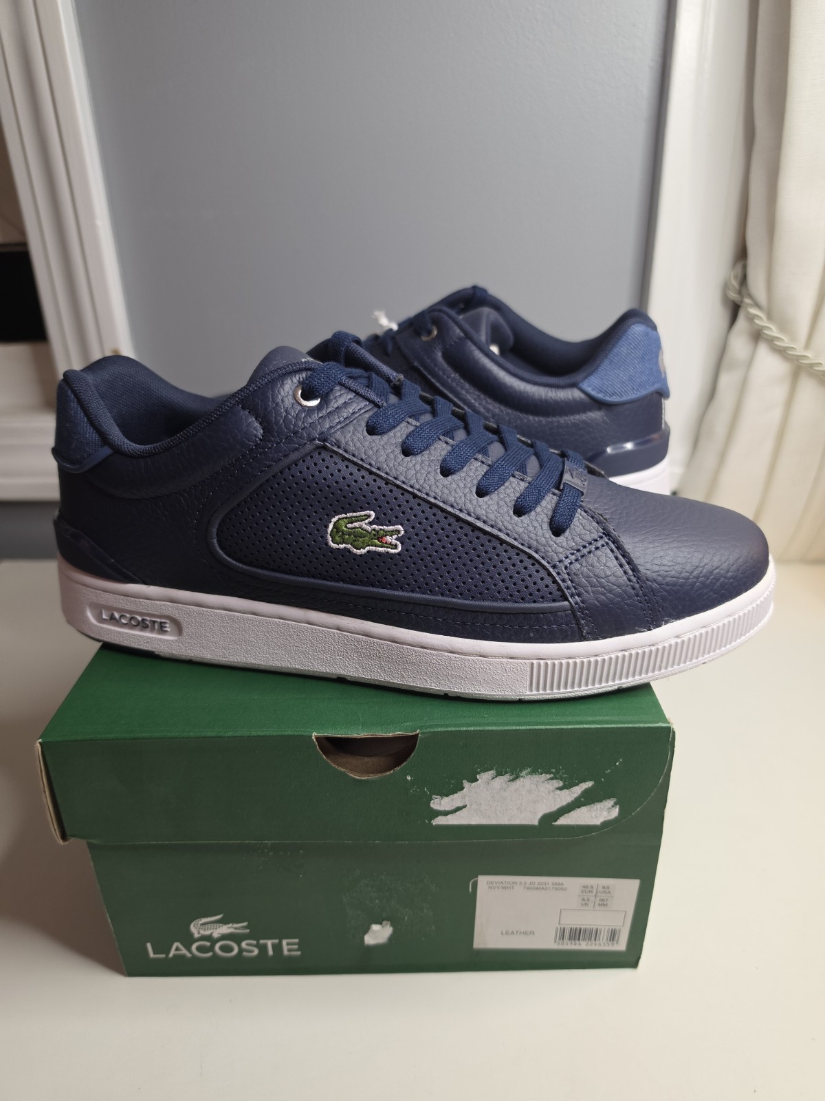 Lacoste Deviation 3.0 319 2 SMA Men’s Leather Sneakers Blue/White US 9.5