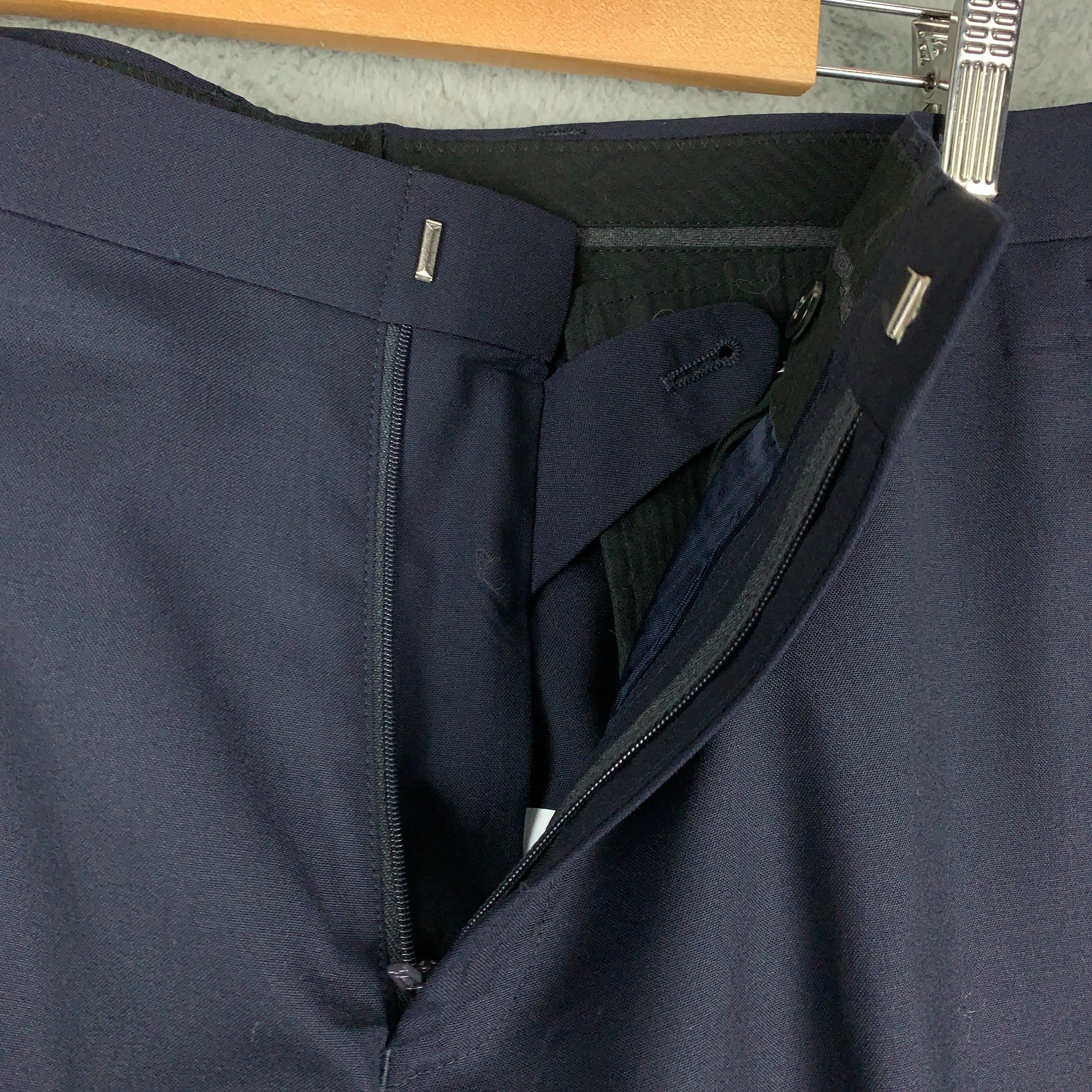 J.Crew Ludlow Loro Piana 2 Piece Suit 40S Navy Slim Super 120’s Wool Pants Sz 33
