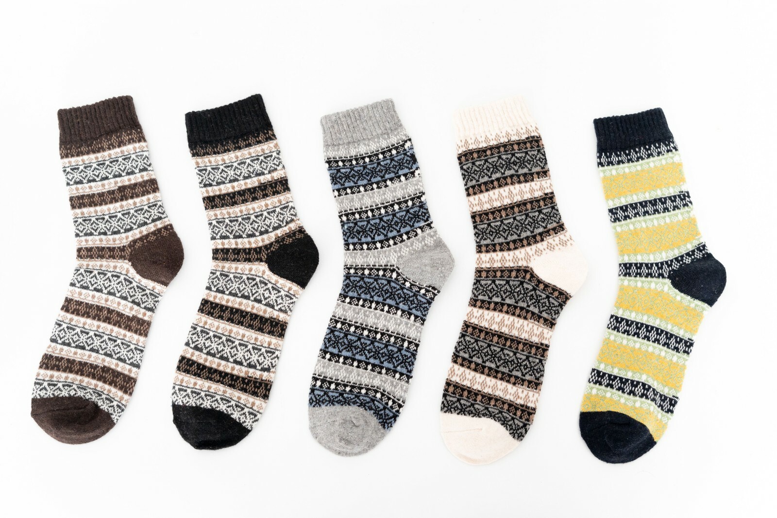 5 Pairs Womens Winter Warm Thermal Lambs Wool Merino Heavy Duty Boot Socks 5-9