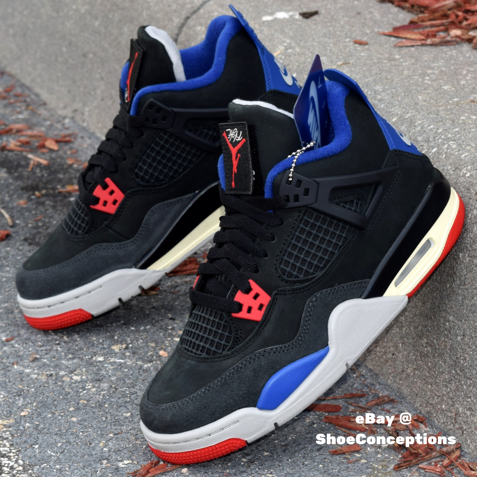 Nike Air Jordan 4 Retro OG (GS) Shoes Black Fire Red IB4171-003 Multi Sizes NEW