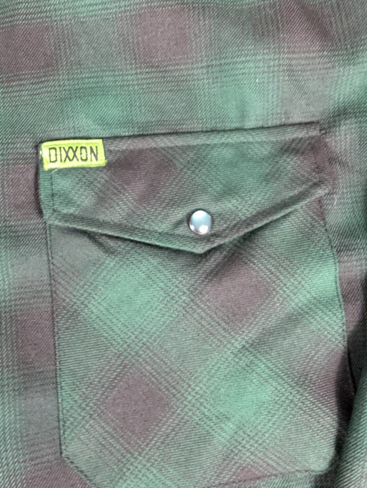 Dixxon Absinthe Flannel Shirt Mens XXXXL Green Long Sleeve Pearl Snap