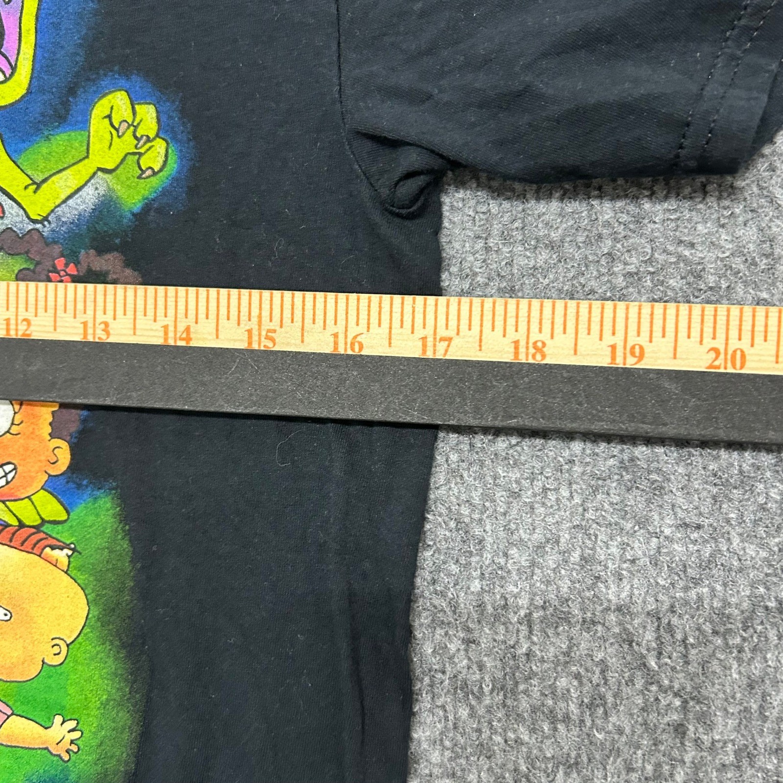 Nickelodeon T-Shirt Mens Size S Black Rugrats Graphic Print Cotton Crew Neck