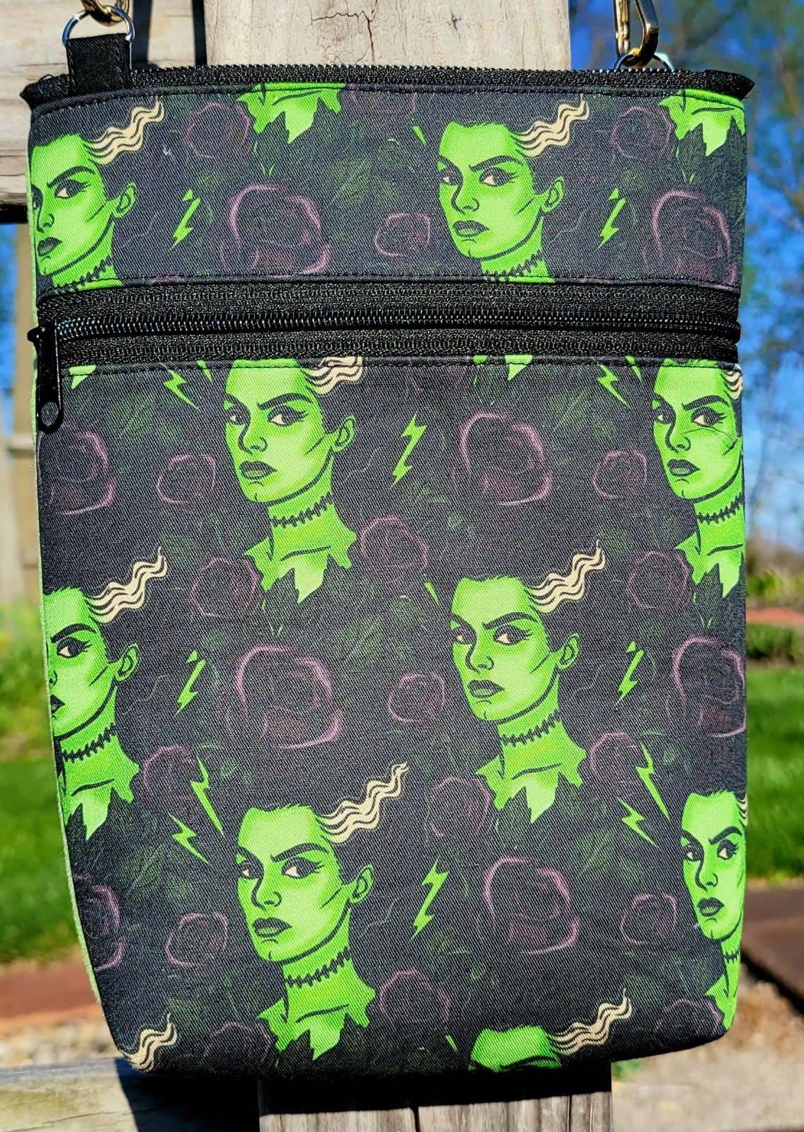 Bride of Frankenstein Handmade Purse Crossbody Bag