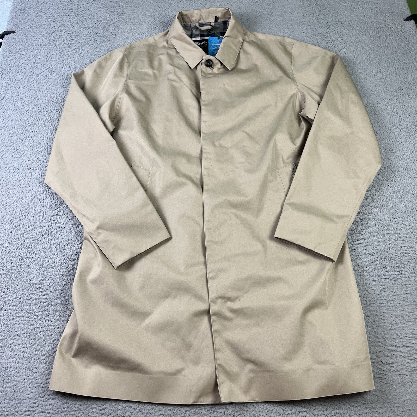 Barbour Rokig Waterproof Jacket Mens 2XL Washed Stone NEW