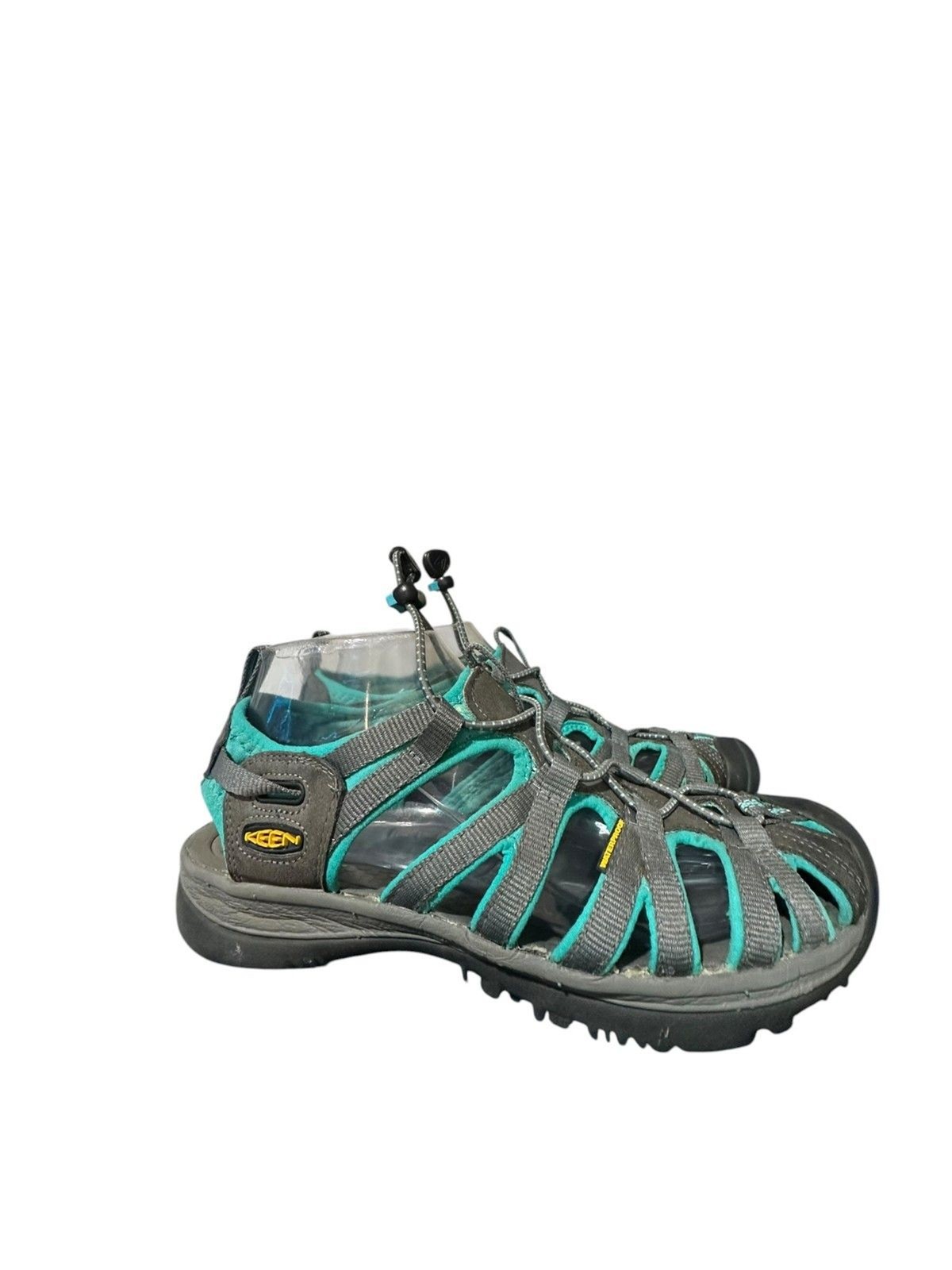 KEEN Whisper Womens Size 8 Dark Shadow Aqua Blue/ Gray Athletic Hiking Sandals
