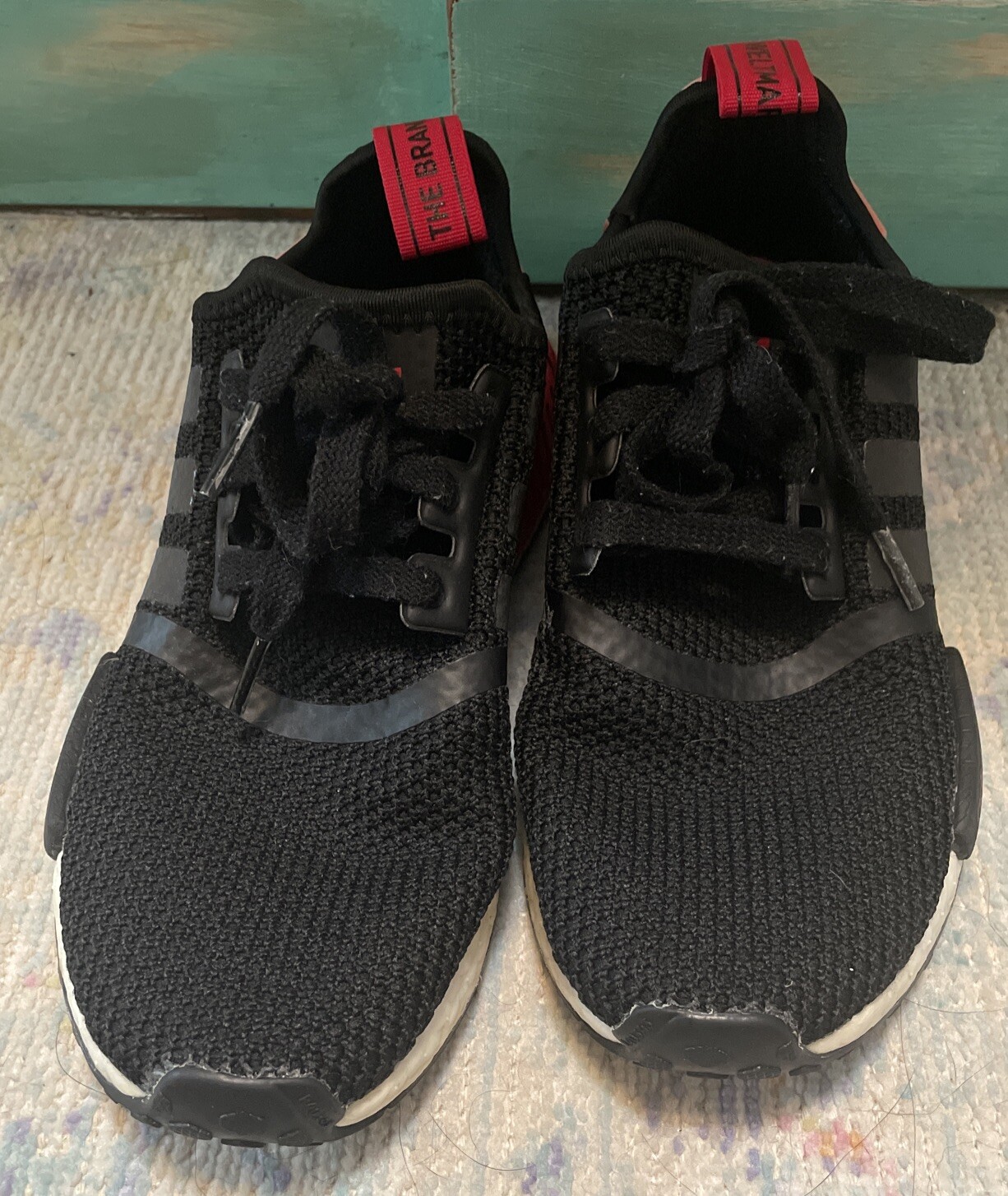 Adidas NMD R1 D97088 Black Running Shoes Sneakers Size 5.5