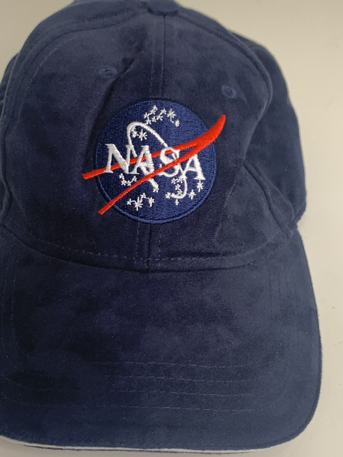 NASA Meatball Logo Blue Felt Polo-Style Baseball Cap Cotton Base Ballcap Hat