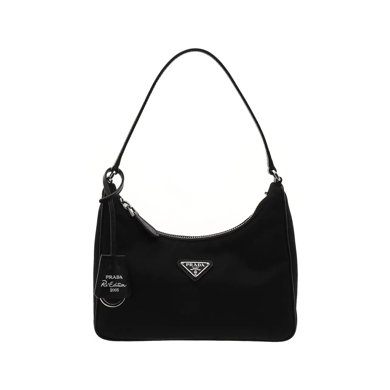 Prada Reedition 2005 Sapian & Li Nylon Hobo Bag Black 1NE204