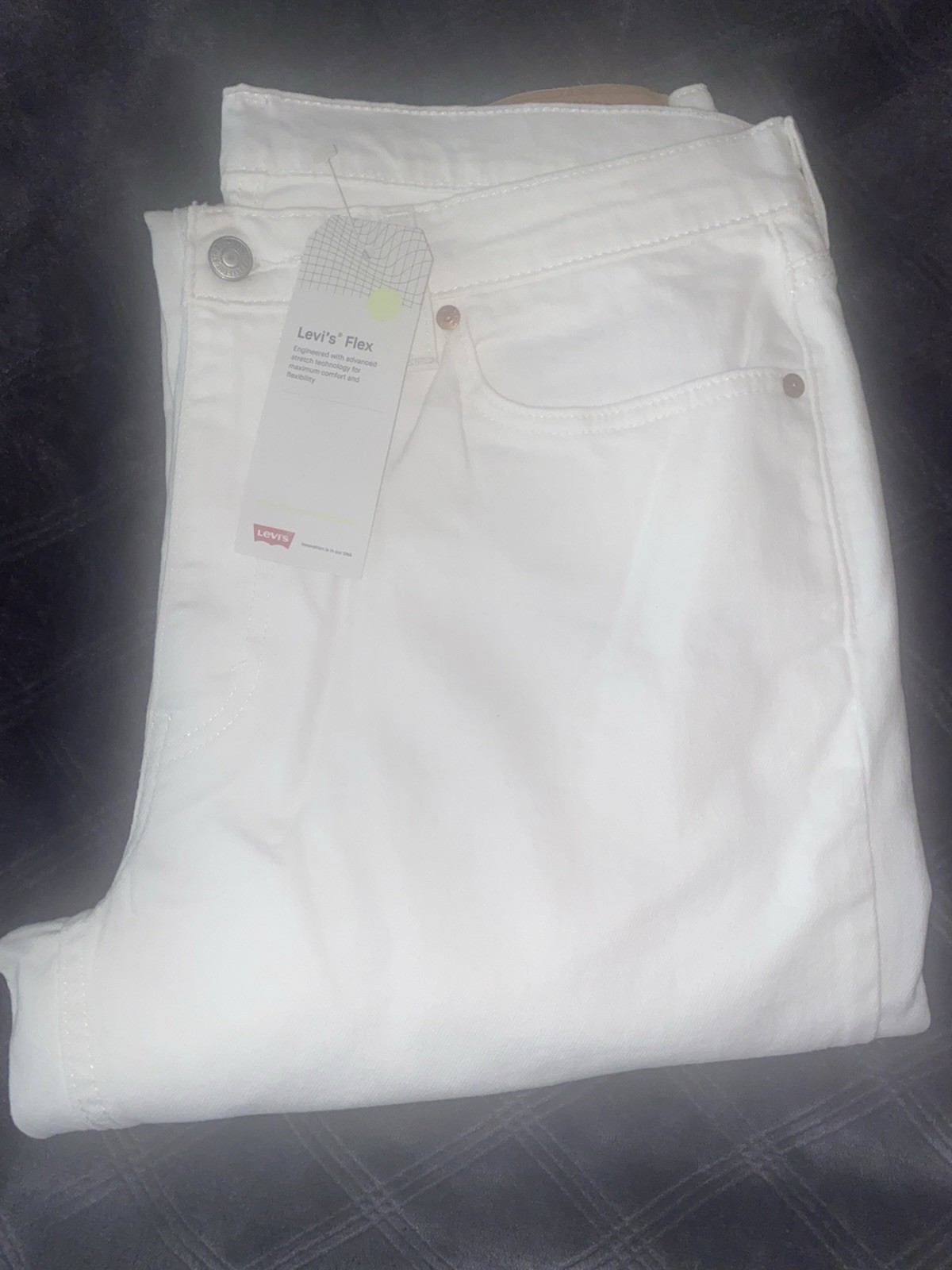 Levi’s 541 Athletic Taper Jeans Men 35×32 White Stretch Denim Levi Stretch.