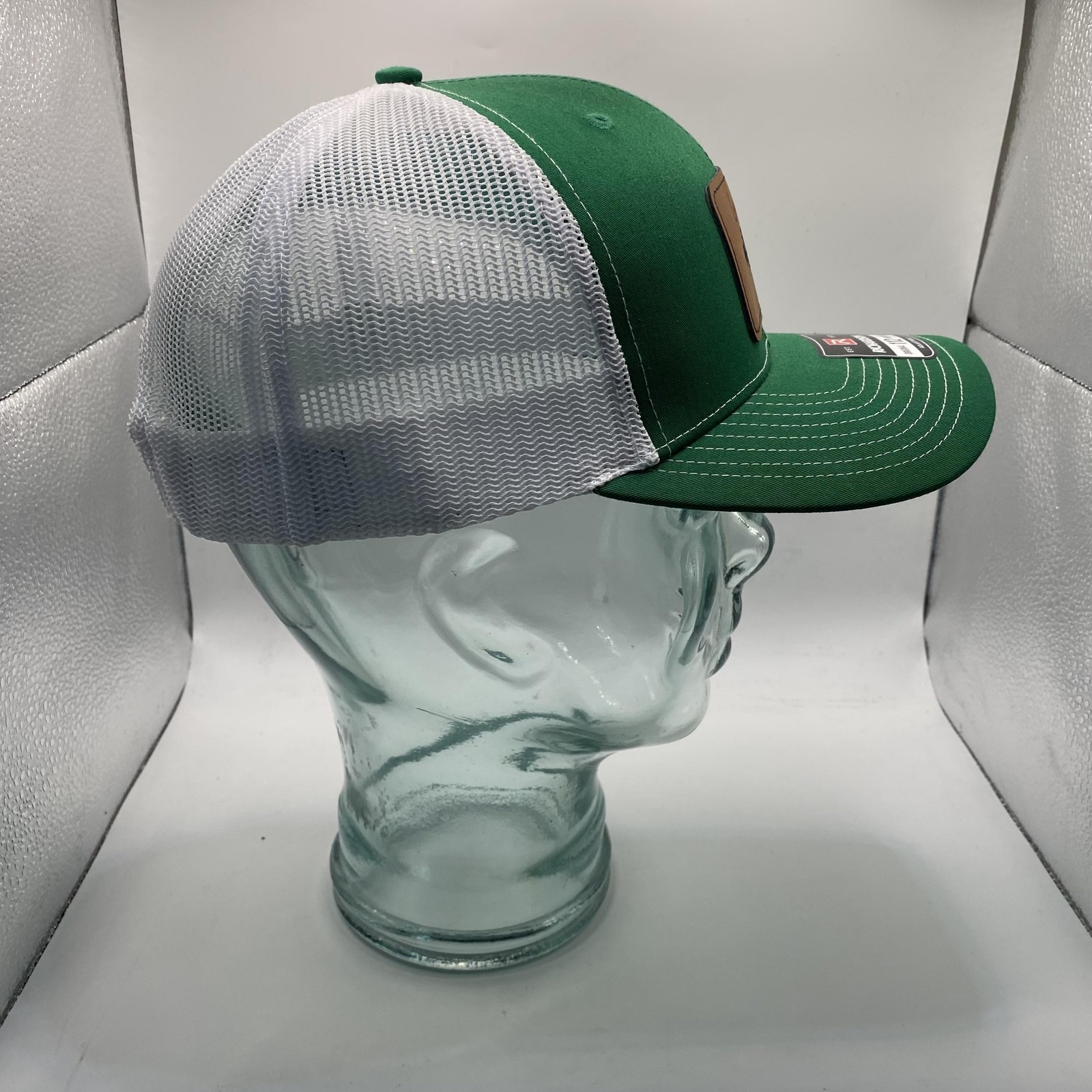 Richardson Live Oak Hat Cap Snap Back Mens One Size Green Mesh Trucker Patch