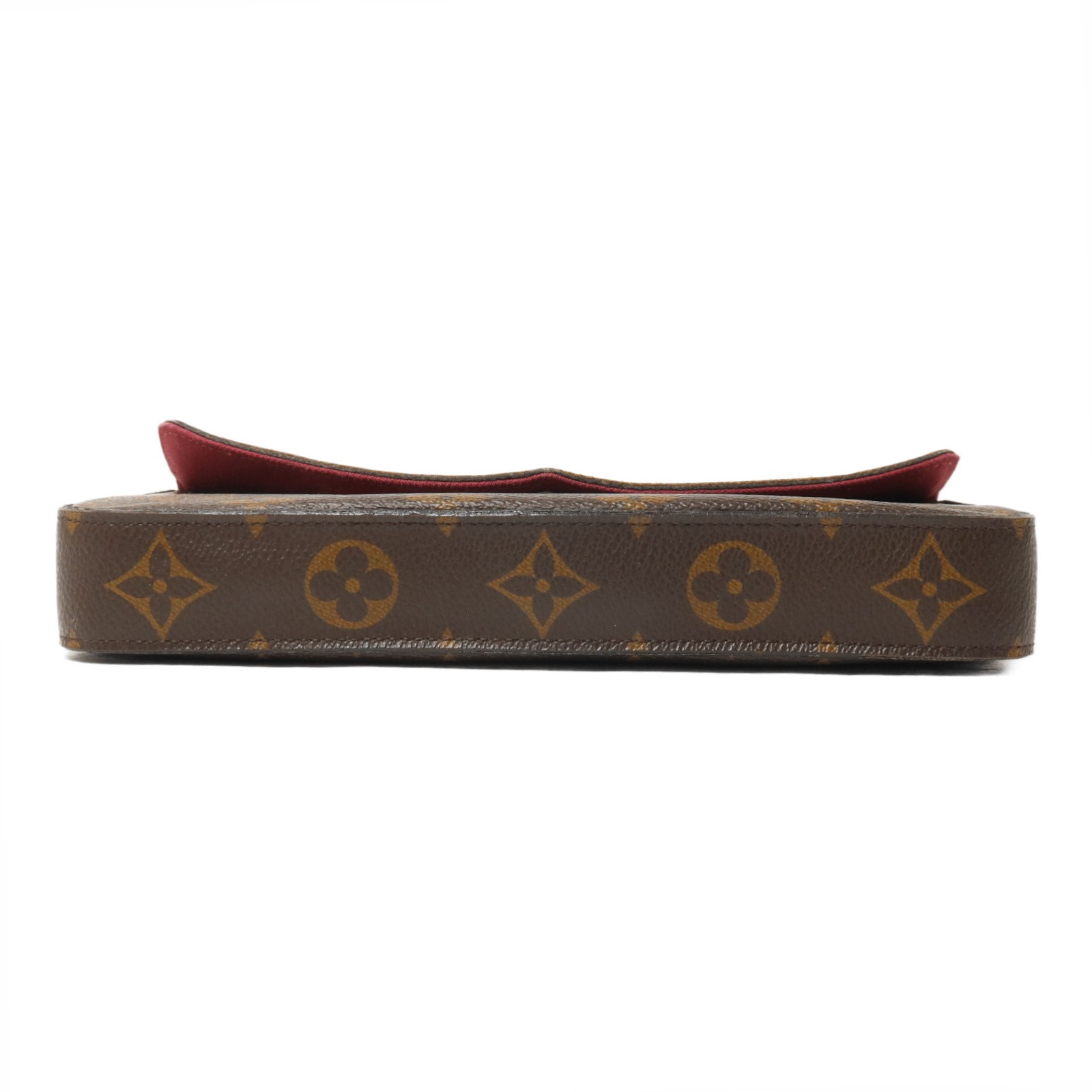 LOUIS VUITTON LV GHW Pochette Felicie Chain Shoulder M61276 Monogram Brown/Red