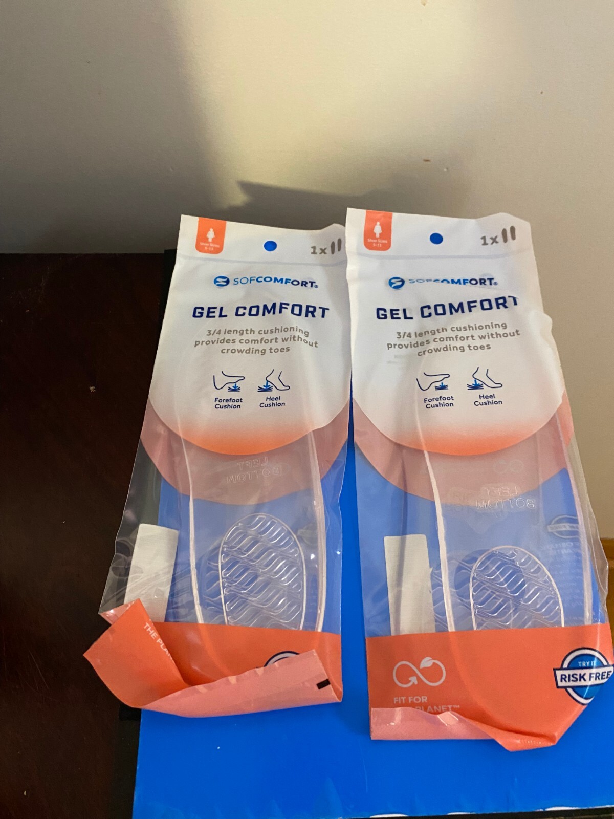 NEW WOMEN’S LOT OF 2 SIZE 5-11 SOF COMFORT GEL 3/4 LENGTH INSOLE-TRIM TO FIT