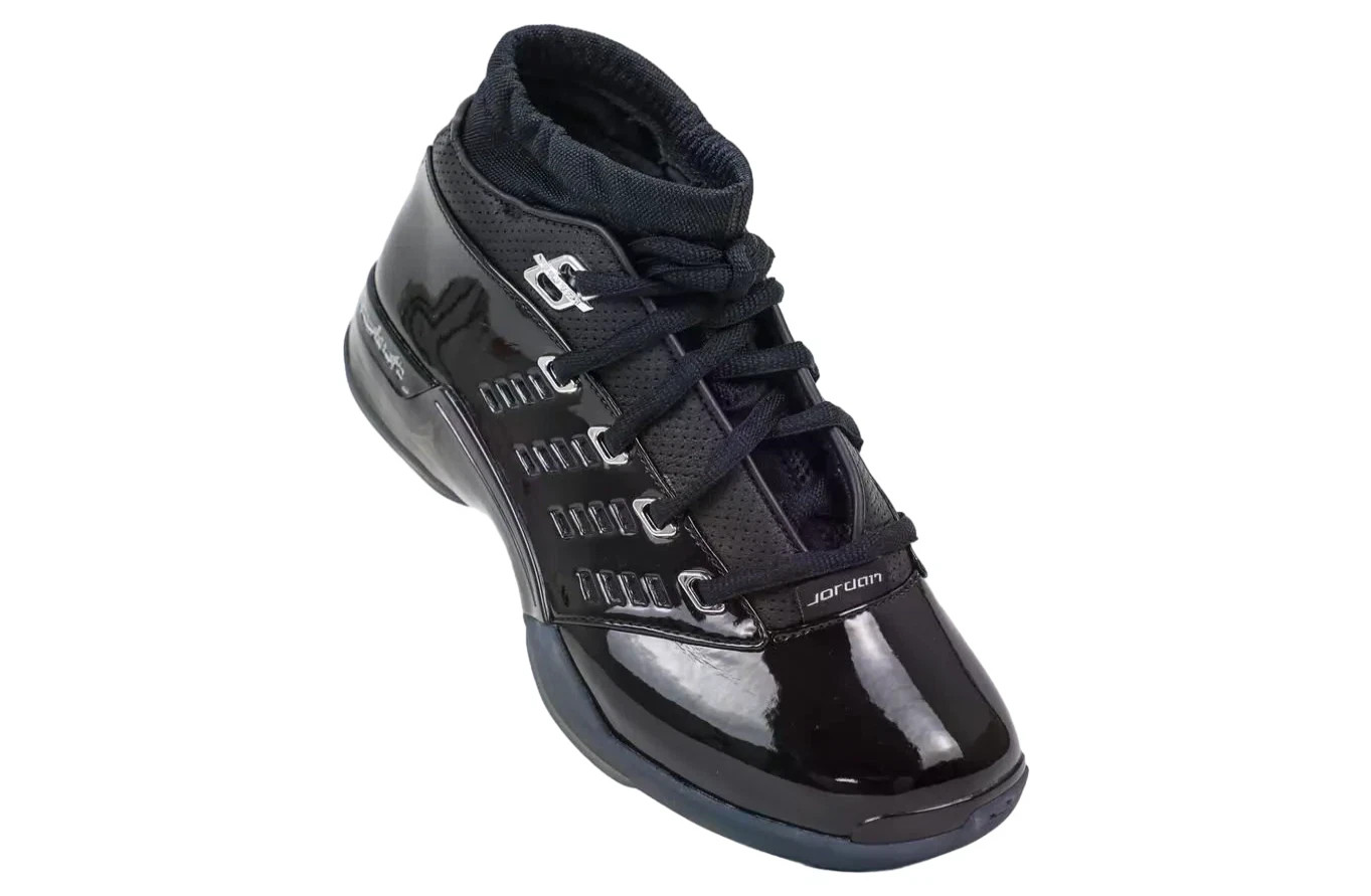 Men – Jordan 17 Low “Black Patent” IV7640-001 Size US 7-12
