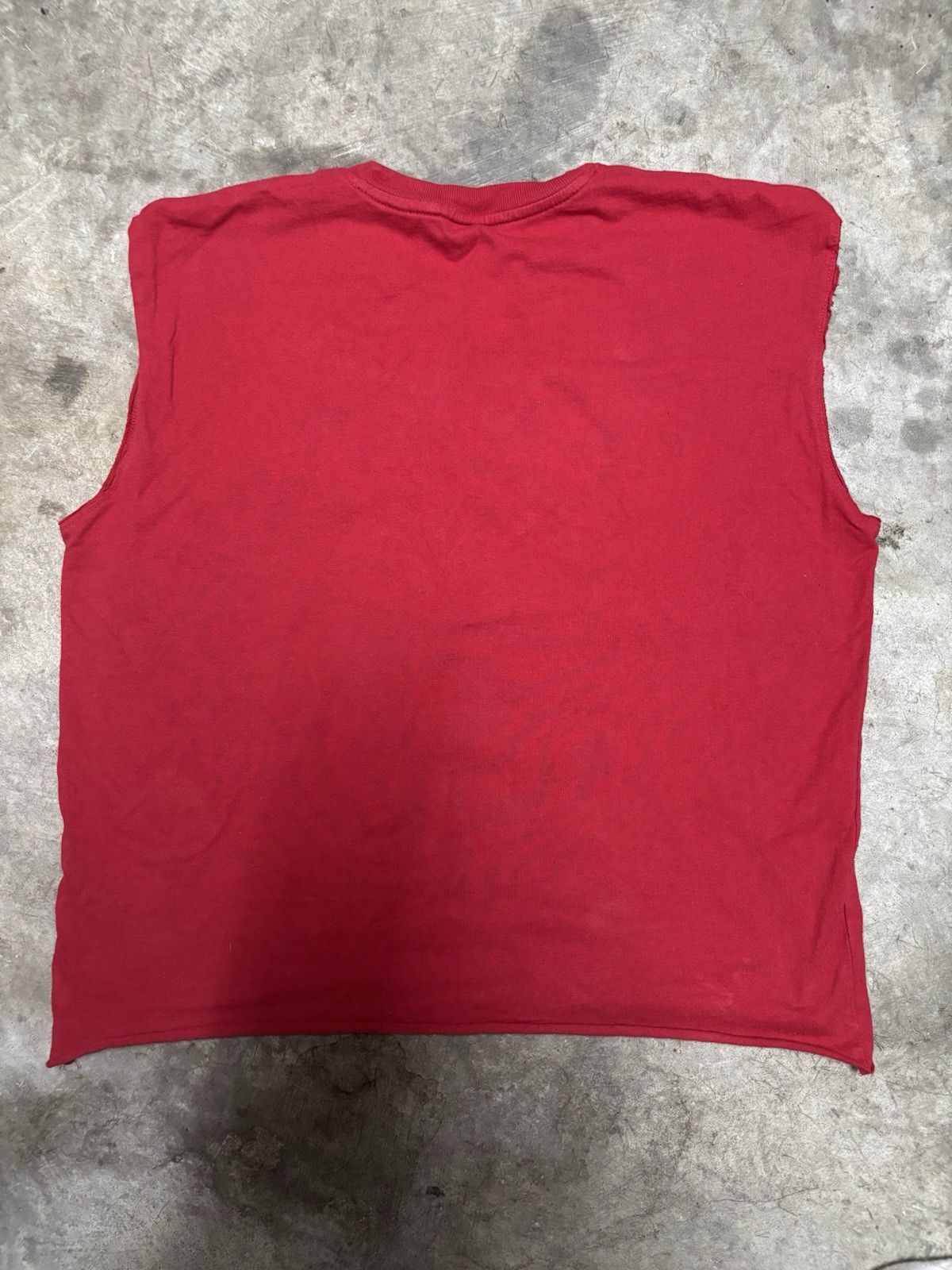 Ecko Unltd Red Graphic Logo Sleeveless Crew Neck Tee Men’s XL Cotton
