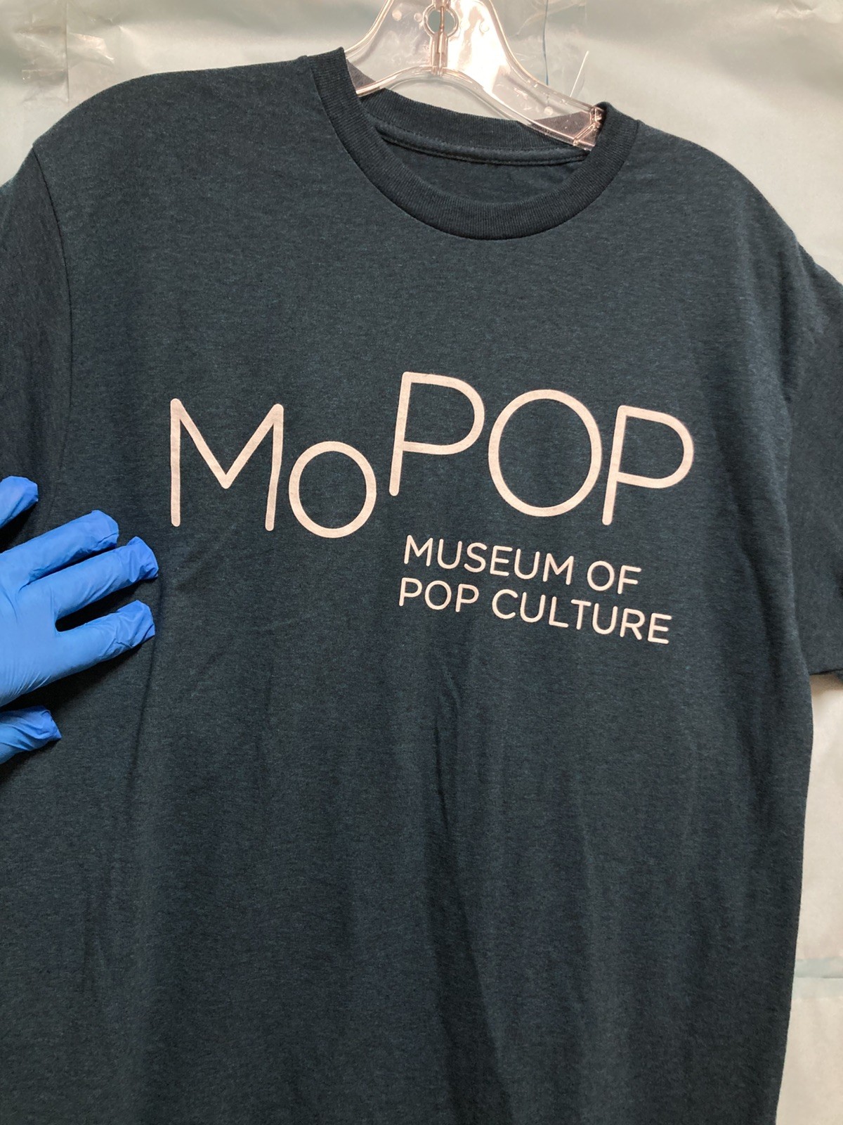 MoPOP—MUSEUM OF POP CULTURE Unisex T Shirt; MED; Blue; PreOwnd & Exclnt Cond