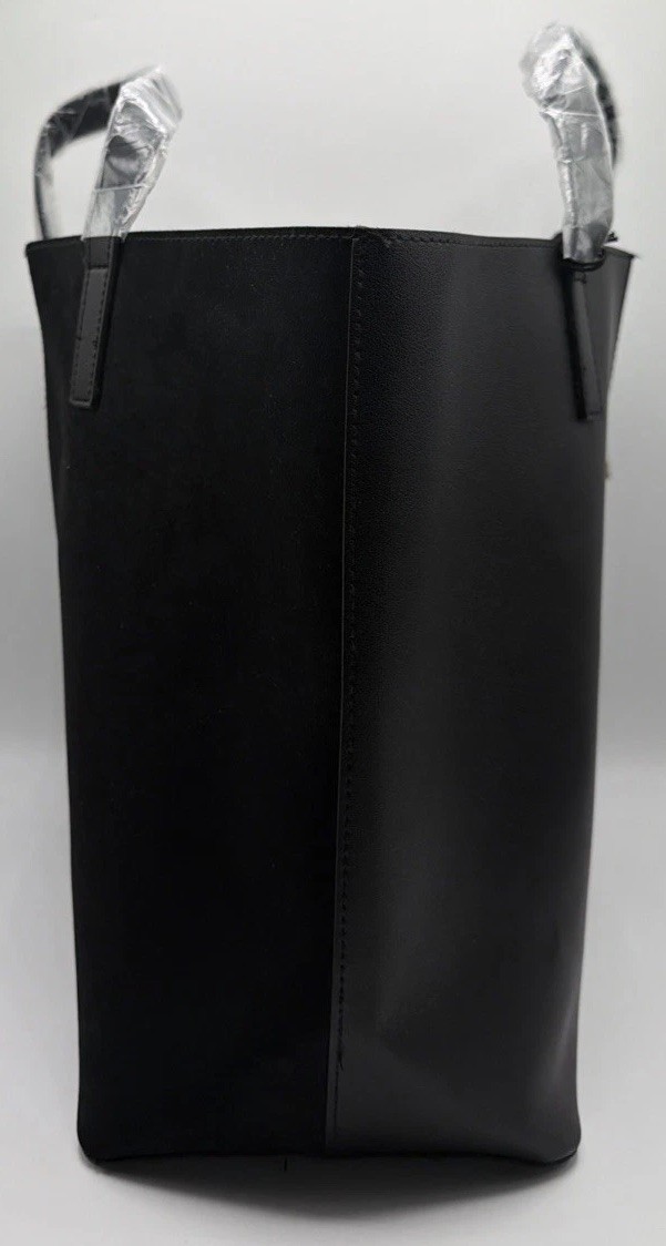 Donna Karen Large Two Tone Vegan Leather and Suede Tote Bag. Brand New w/Tags.