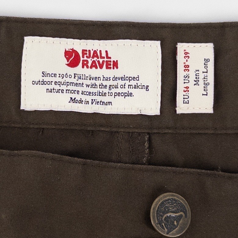 Fjallraven Mens US 38-39 Long Barents Pro Trousers Brown G-1000 Cargo Pants