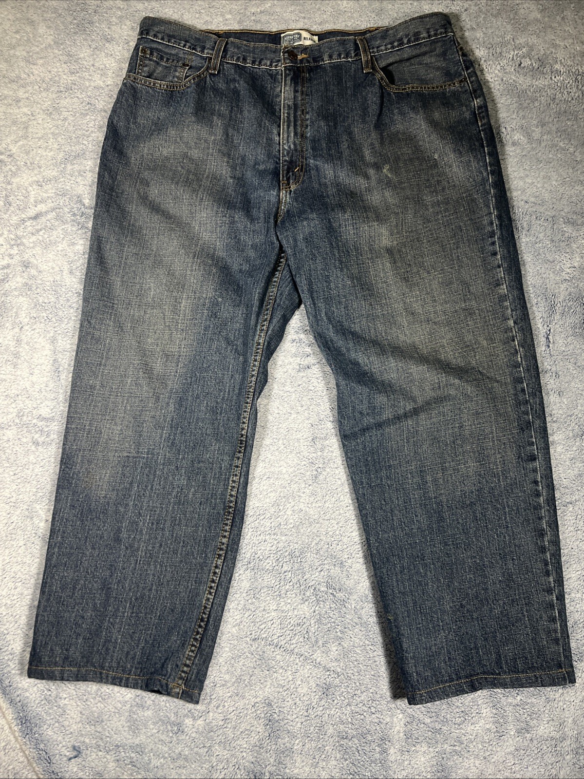 Signature Levi Strauss Jeans Mens 44×30 Relaxed Straight Leg Blue 100% Cotton