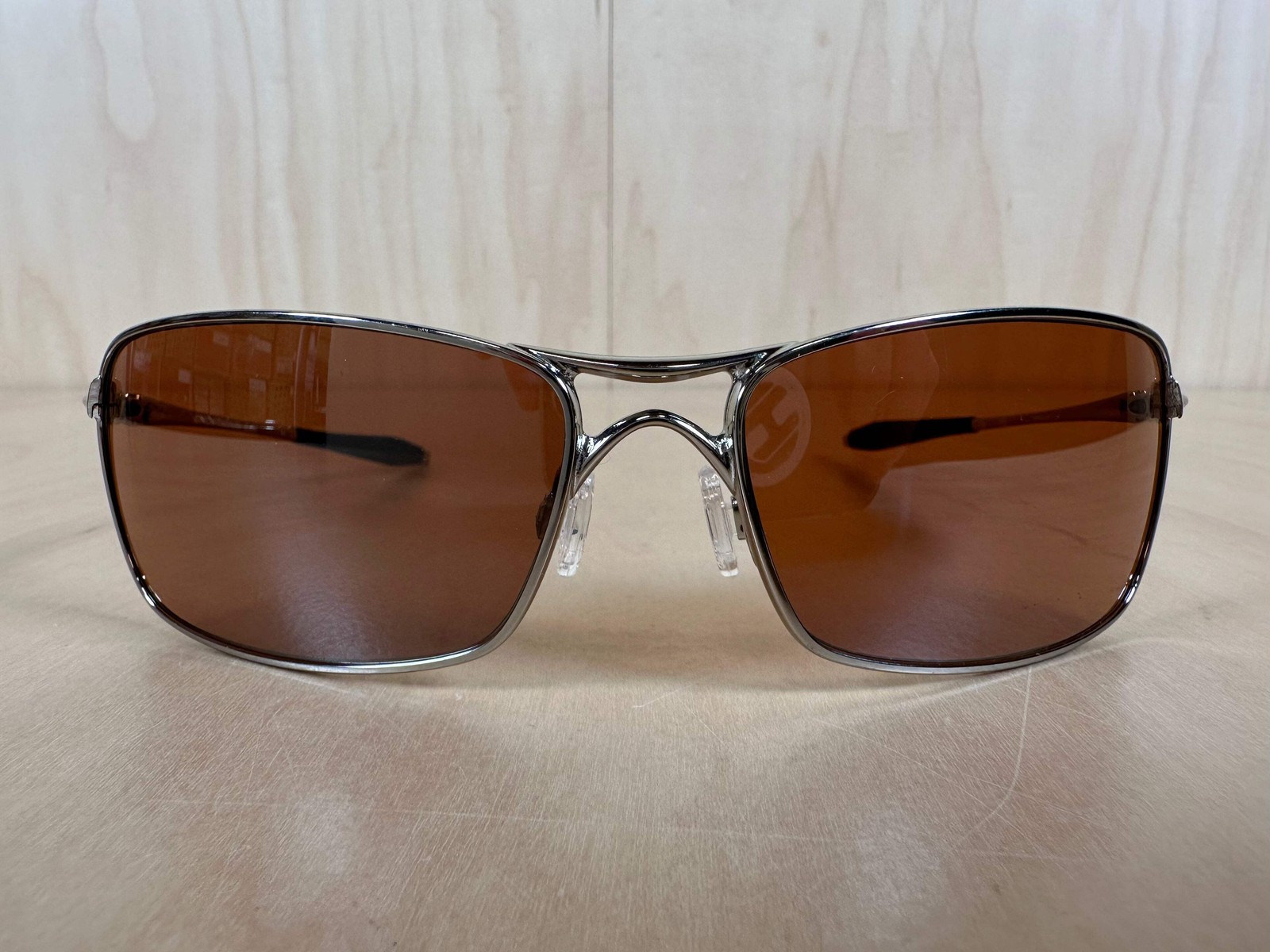 Oakley Crosshair 2.0 Sunglasses Polished Chrome Frames w/Brown Lenses