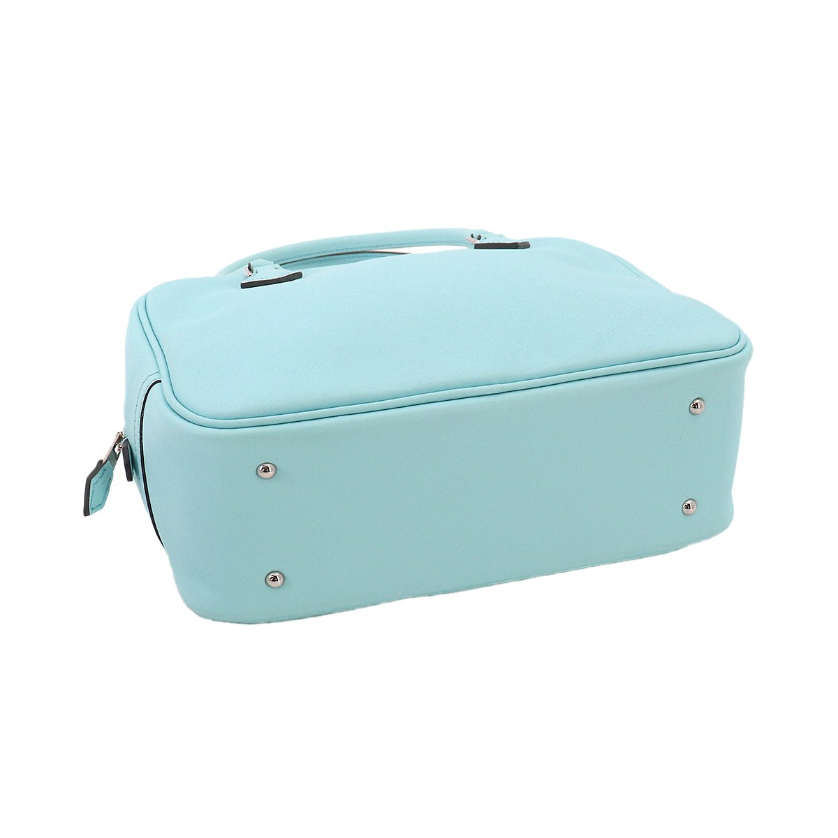 HERMES Mini Plume 20 Hand Bag Veau Swift Bleu Zephyr Purse 90329291