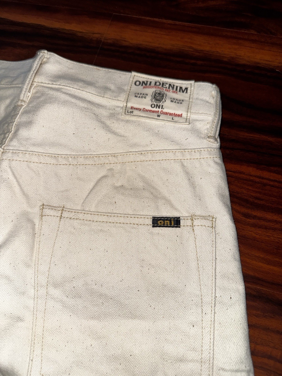 ONI Denim 200 Ecru Wide Straight 12.4oz Organic Cotton Selvedge Denim |