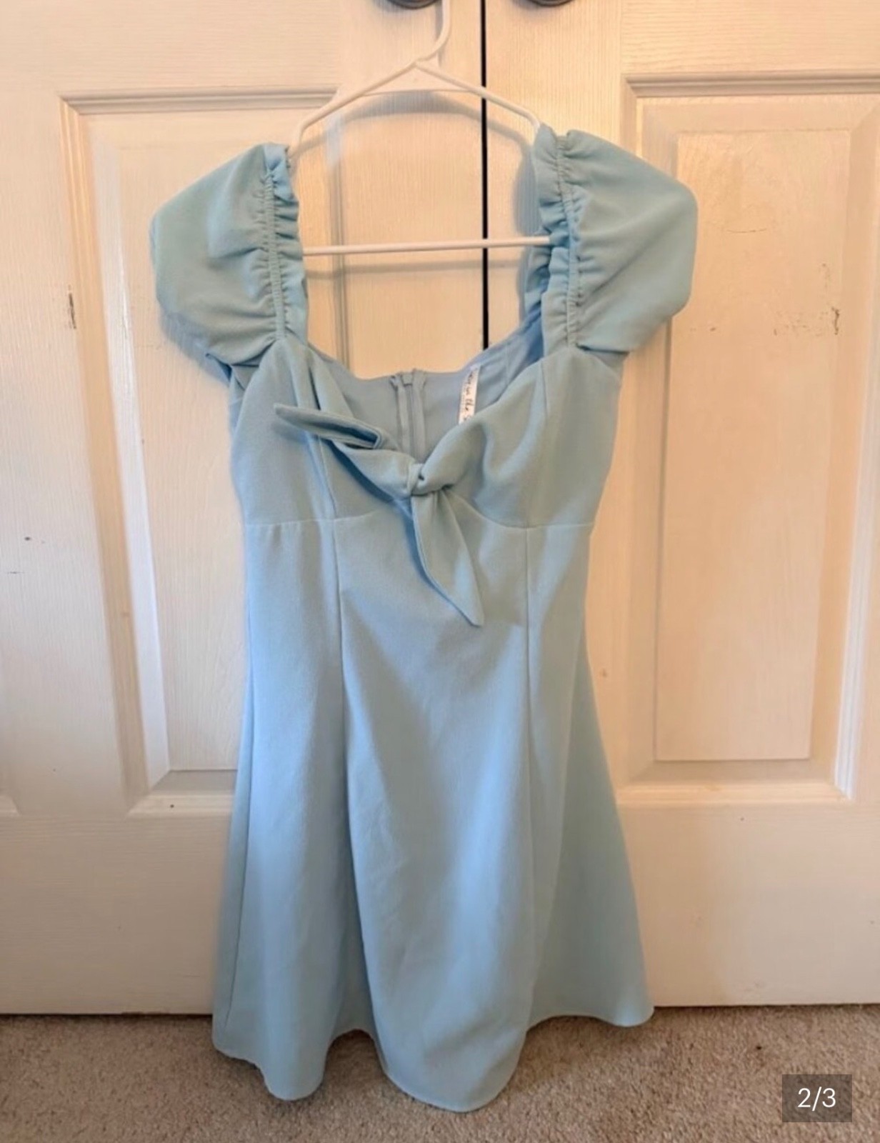 lucy in the sky dress, light blue, size small