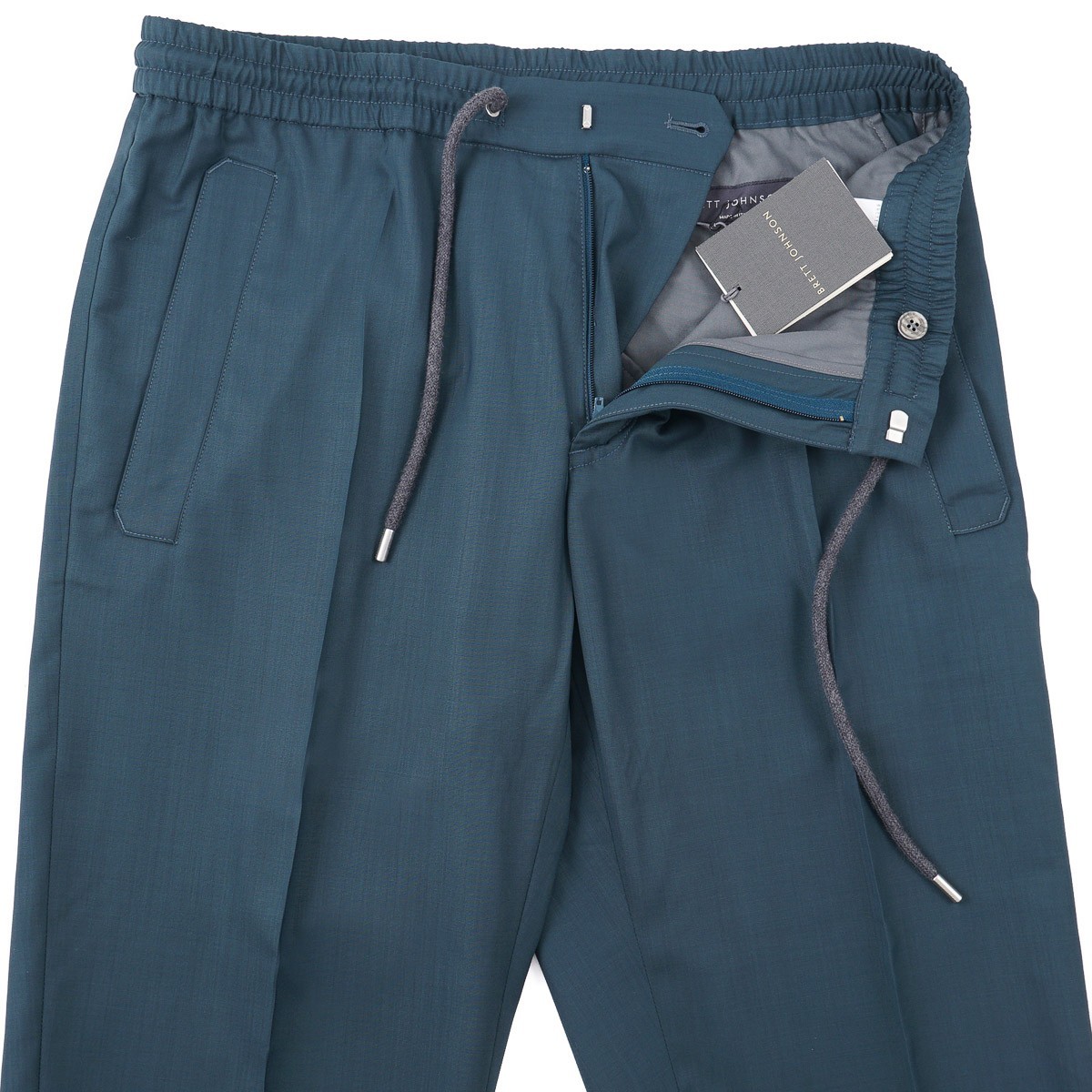 Brett Johnson Lightweight Wool Drawstring Jogger Pants L 35-36 (Eu 52) NWT