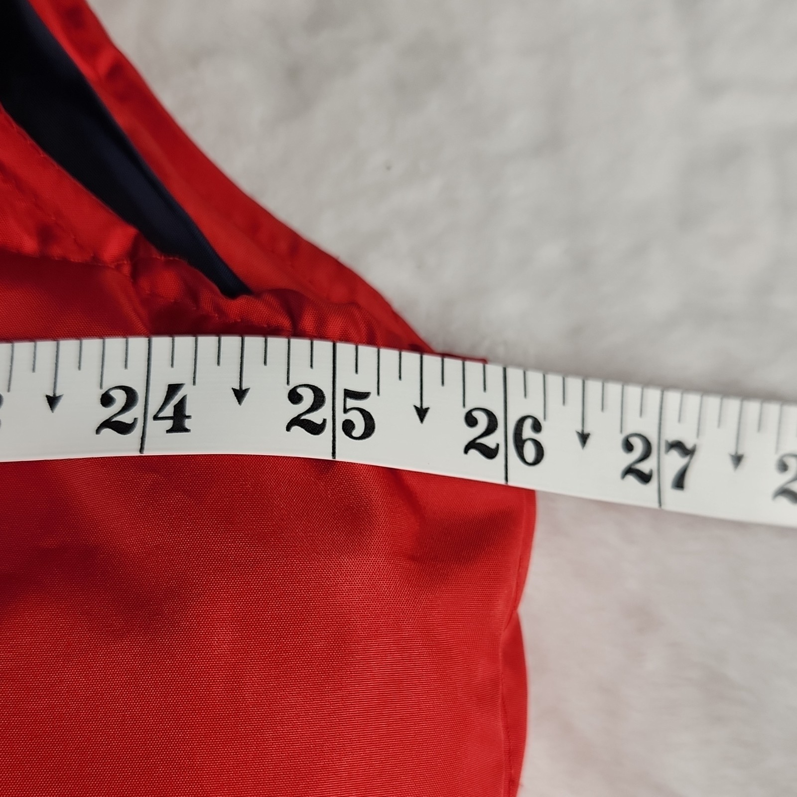 US Polo Assn. Men’s Puffer Vest, Red with Navy Blue Lining Zip Up Size XL
