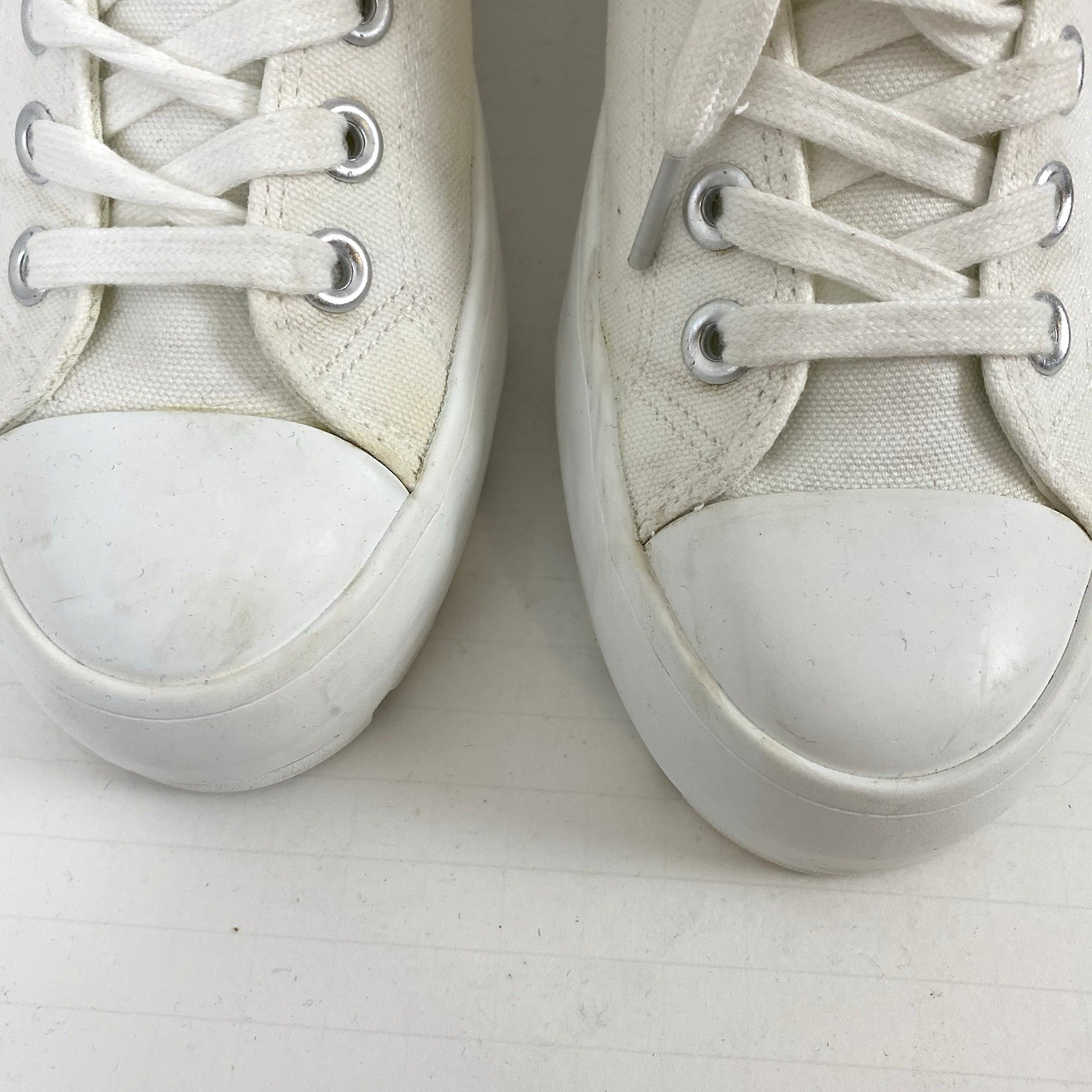 Sincerely Jules Womens Vasco Chunky Platform Sneakers 7 1/2 White Lug Sole Laces