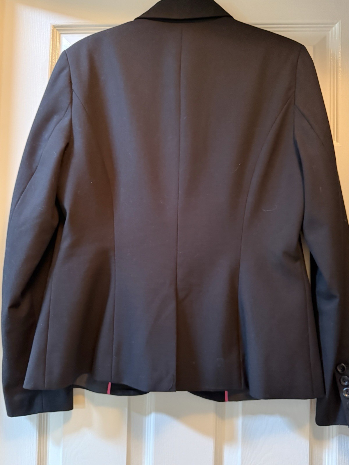 INC International Concepts Black Polyester Blend One Button Blazer-Size 8 Petite