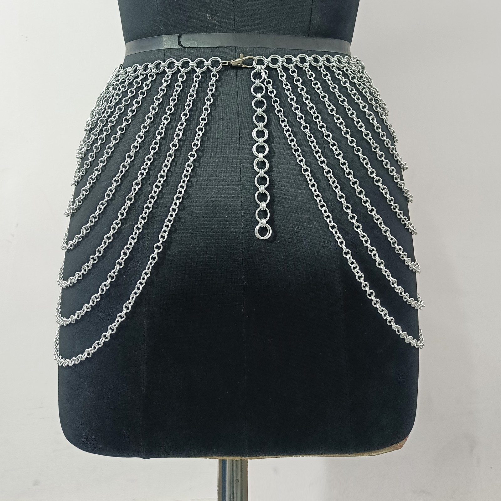 Handmade Chainmail Skirt Lightweight Waist Belt for Women Festival LARP Outfit
