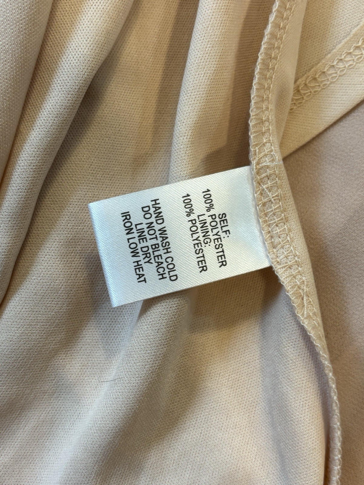 Lulus Women’s Beige V-Neck Chiffon Ruffle Maxi Dress Polyester Size M E-7