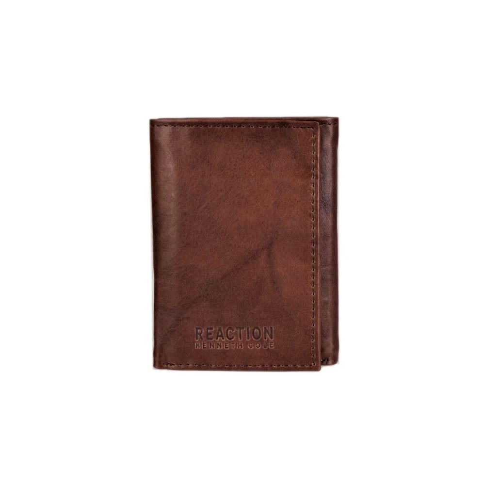Kenneth Cole REACTION Men’s RFID Protection Leather Trifold Wallet Brown