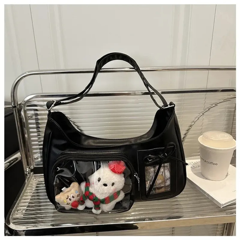 Y2k Harajuku Shoulder Bag Women Korean Transparent Ita Bag School Crossbody Bag