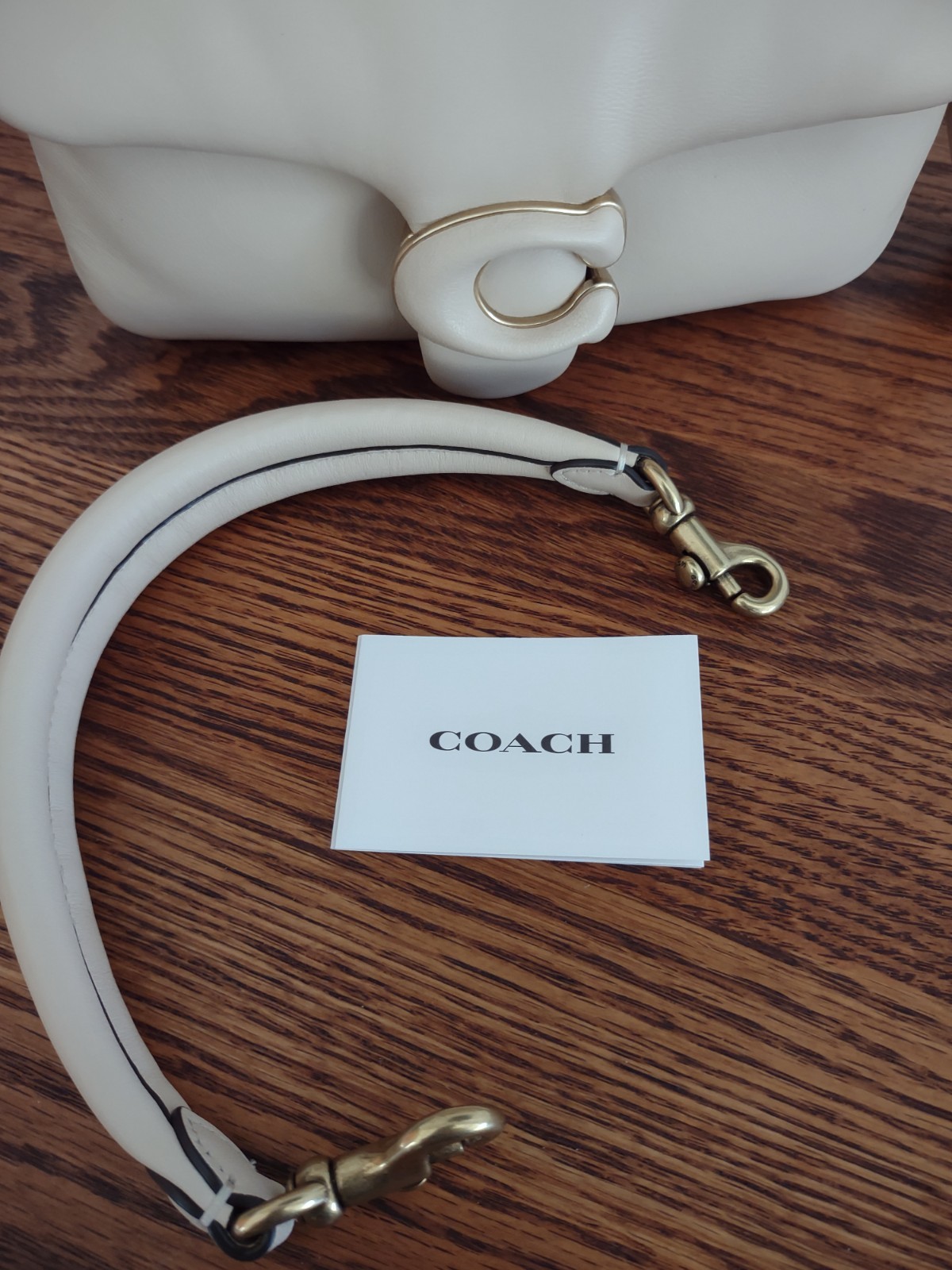 ❤️ NWT Coach Pillow Tabby 18 Mini Brass/Ivory C3880 Shoulder Bag