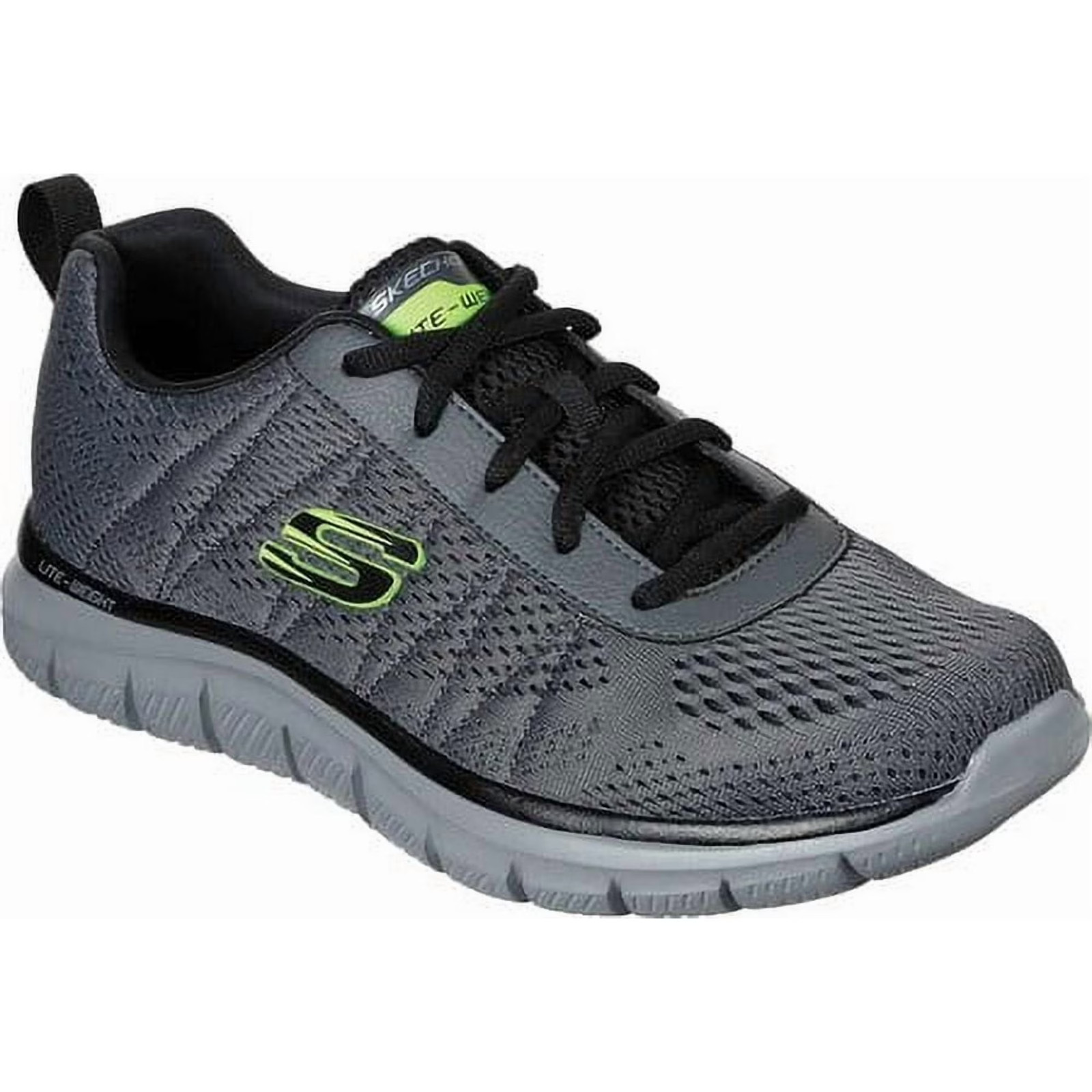 Skechers Men’s Track Moulton Lightweight Memory Foam Trainer Sneakers Charcoal